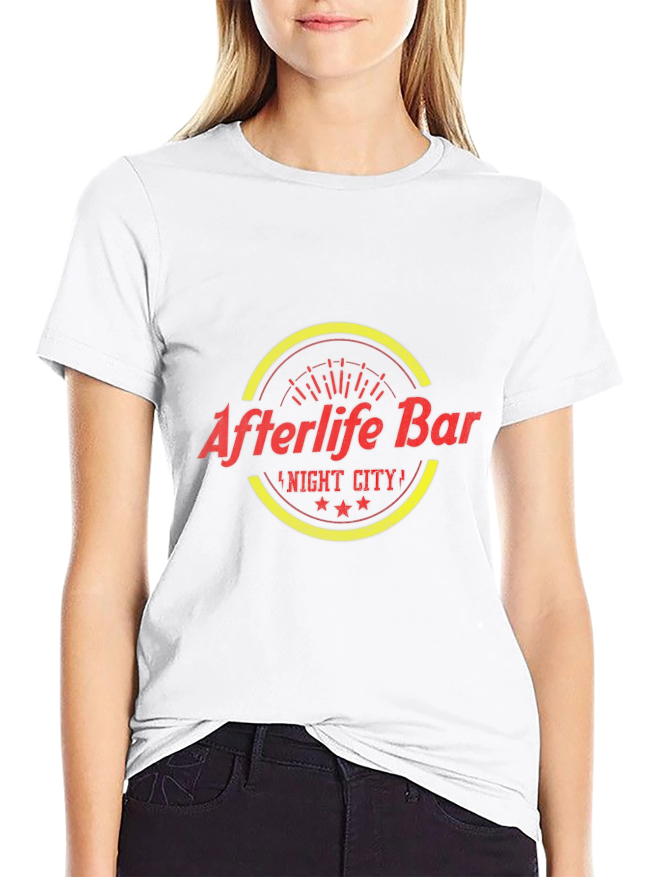 Afterlife Bar Night City T-Shirt - Cyberpunk Inspired Tee