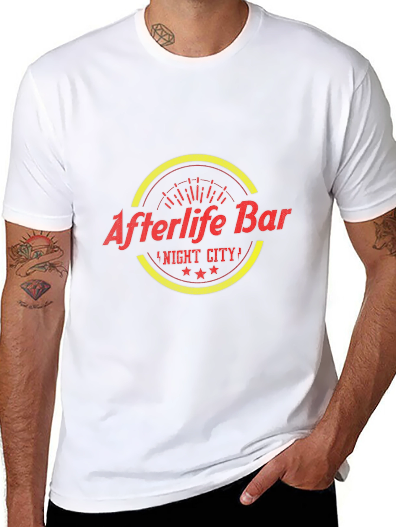 Afterlife Bar Night City T-Shirt - Cyberpunk Inspired Tee