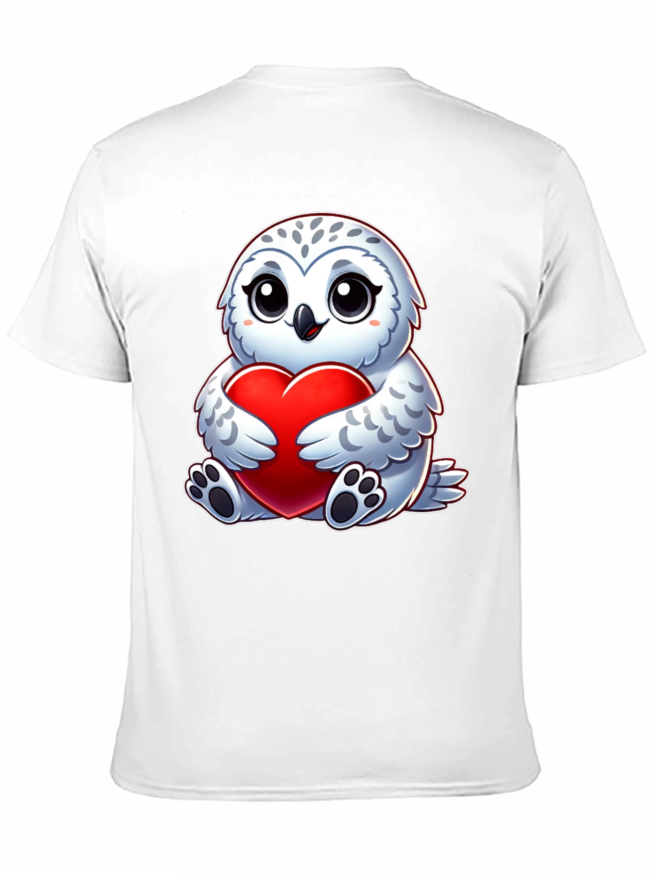 Cute Owl Heart Graphic Tee - Soft Cotton Blend