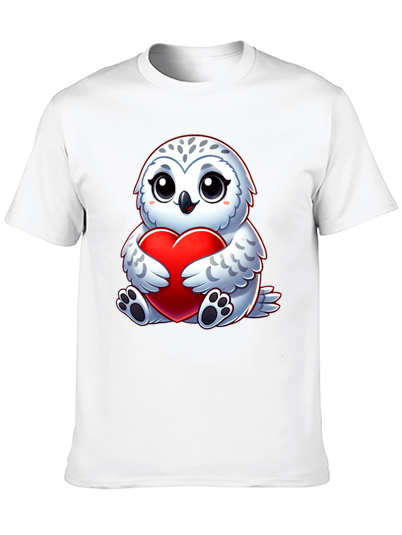 Cute Owl Heart Graphic Tee - Soft Cotton Blend