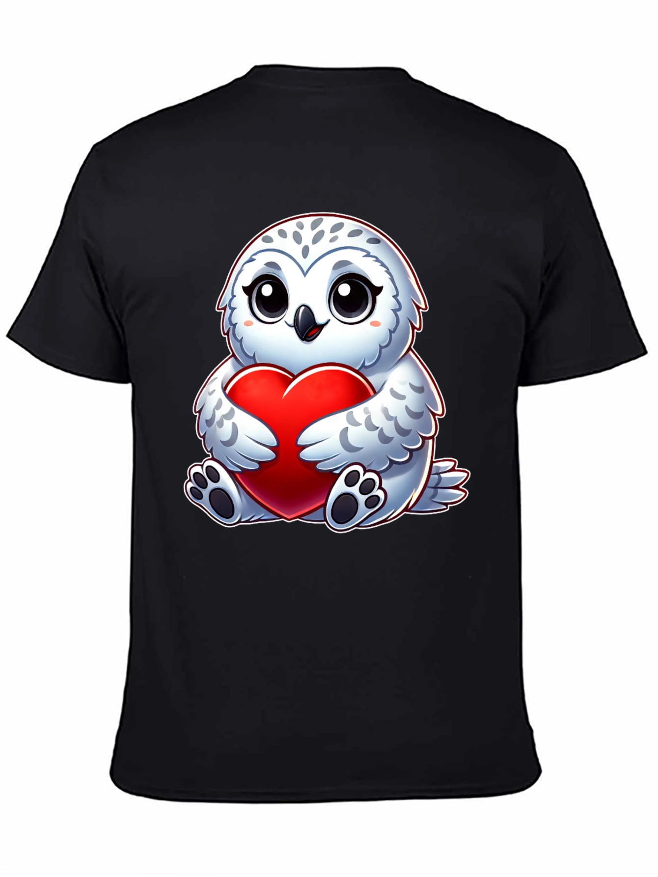 Cute Owl Heart Graphic Tee - Soft Cotton Blend