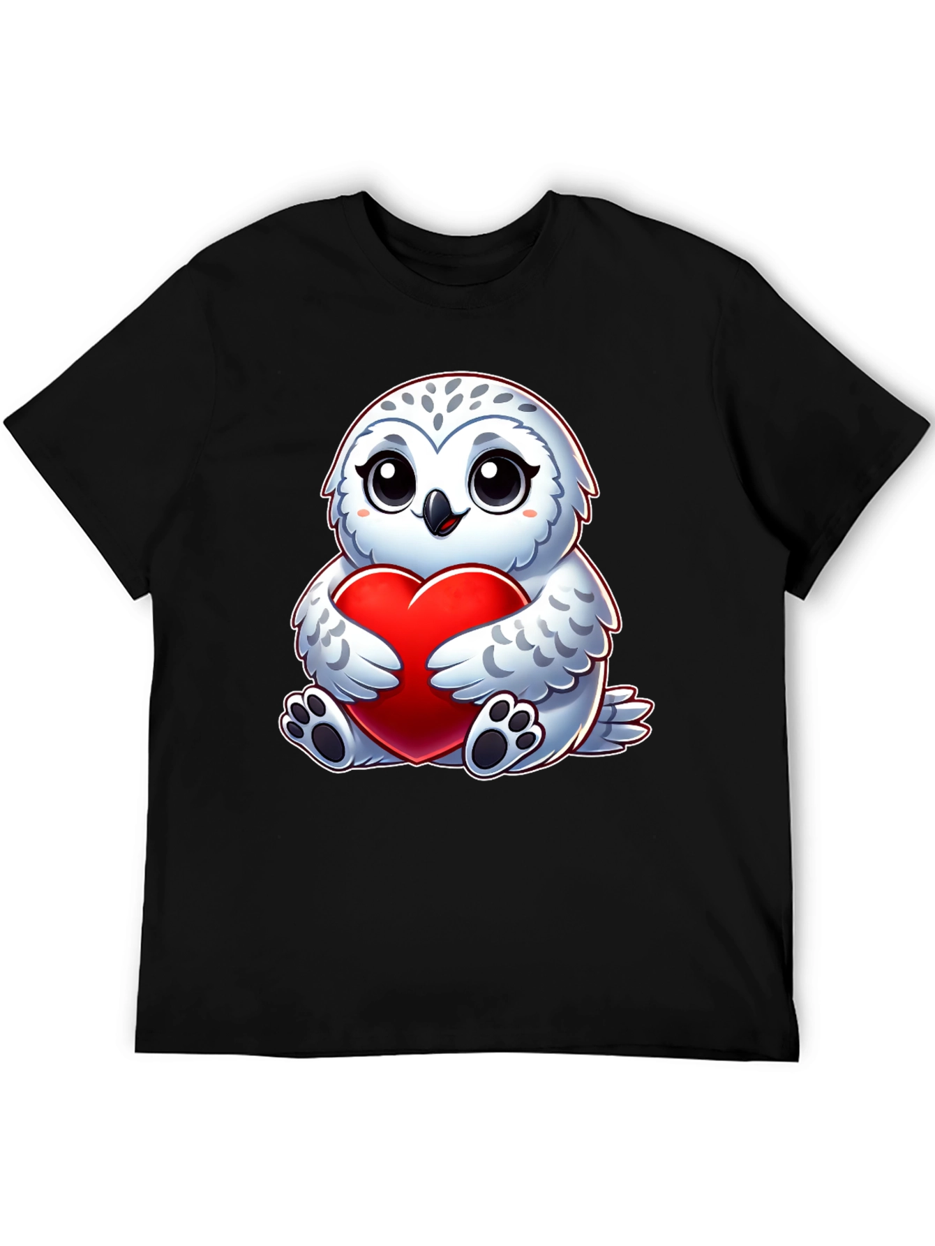 Cute Owl Heart Graphic Tee - Soft Cotton Blend