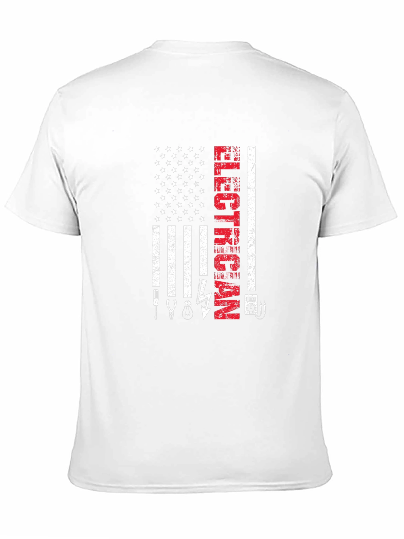 Electrician American Flag Graphic T-Shirt