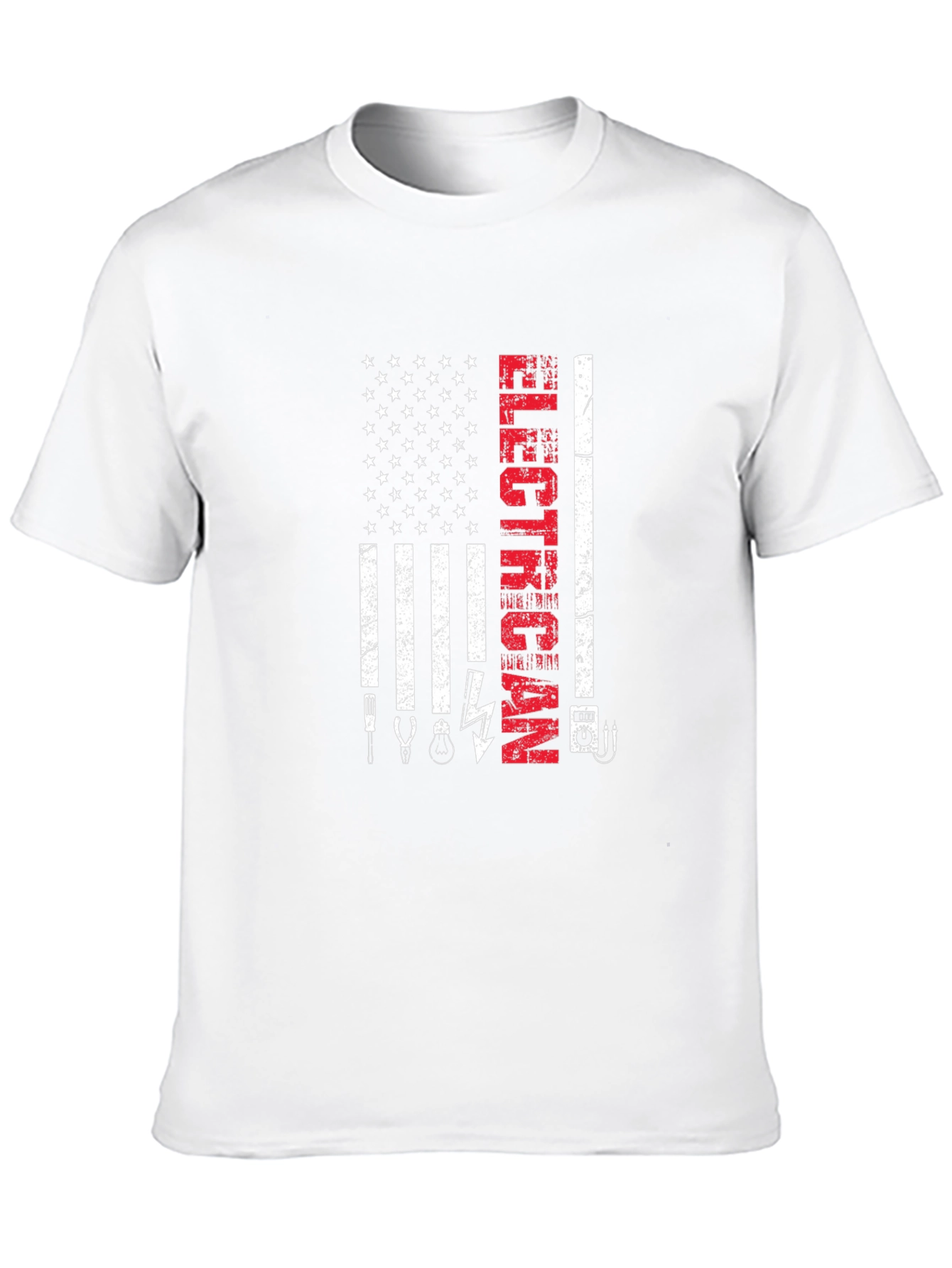 Electrician American Flag Graphic T-Shirt