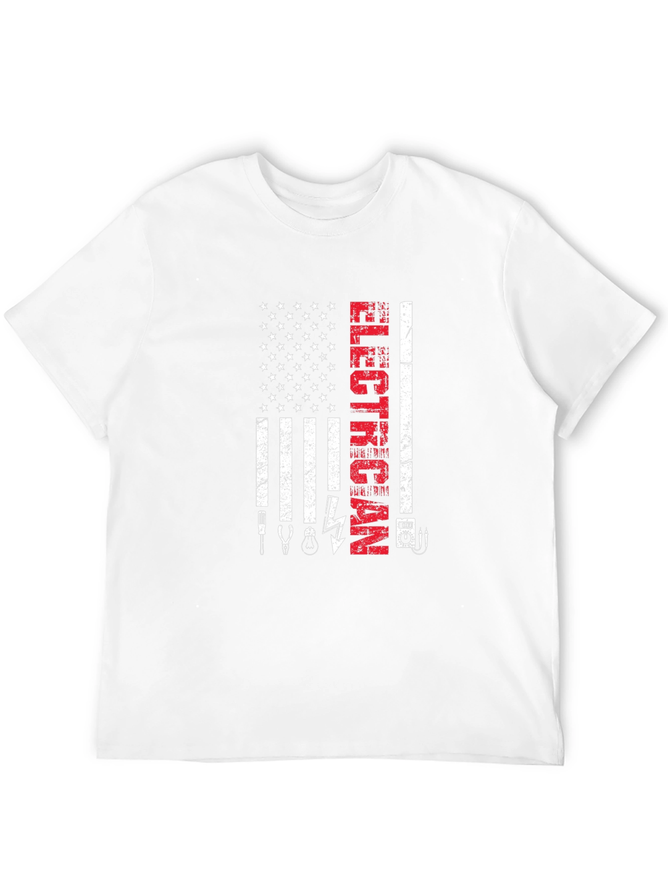 Electrician American Flag Graphic T-Shirt