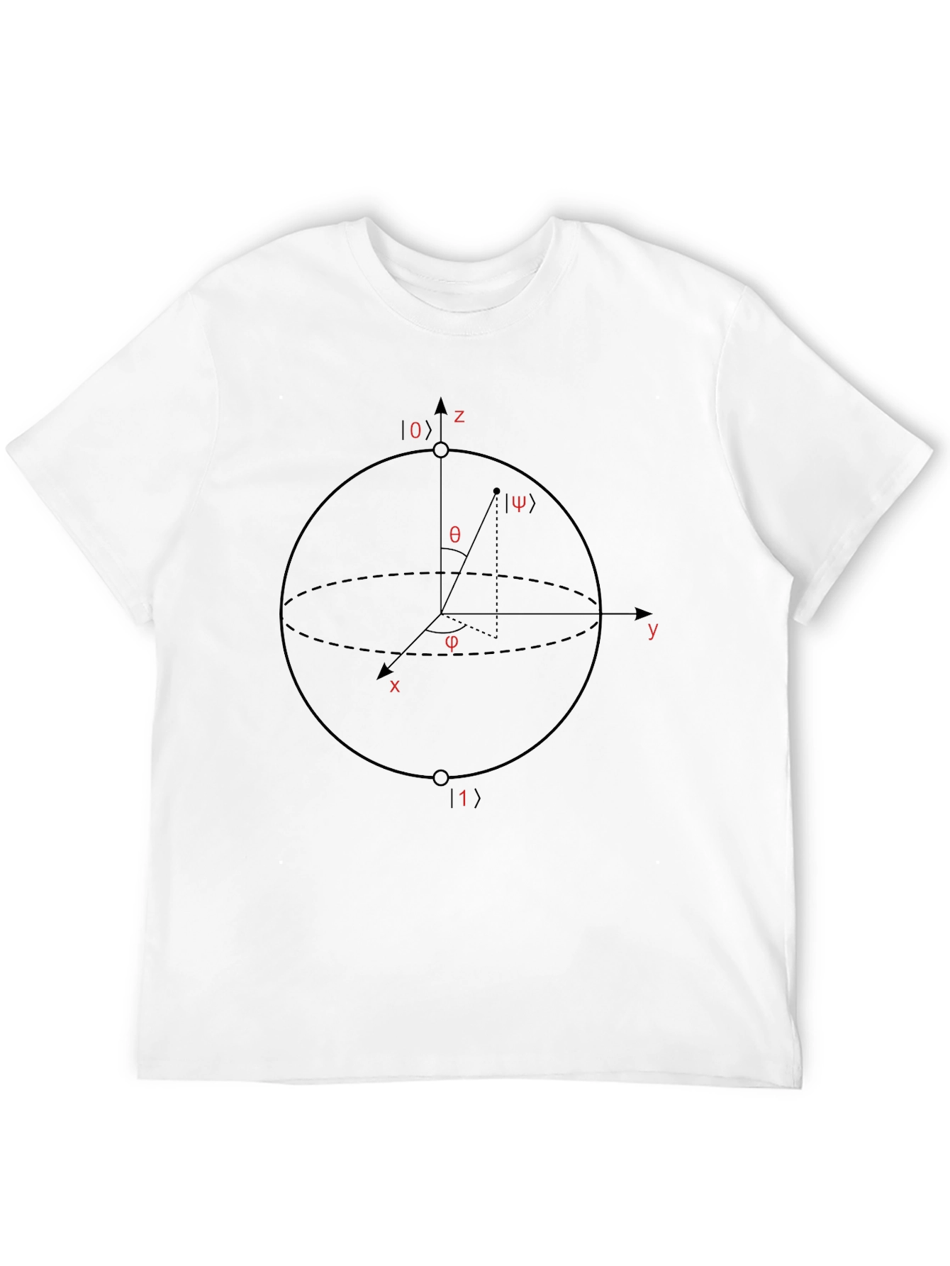 Quantum Physics Bloch Sphere Black T-Shirt