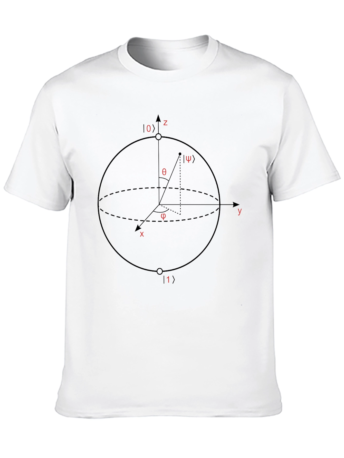 Quantum Physics Bloch Sphere Black T-Shirt