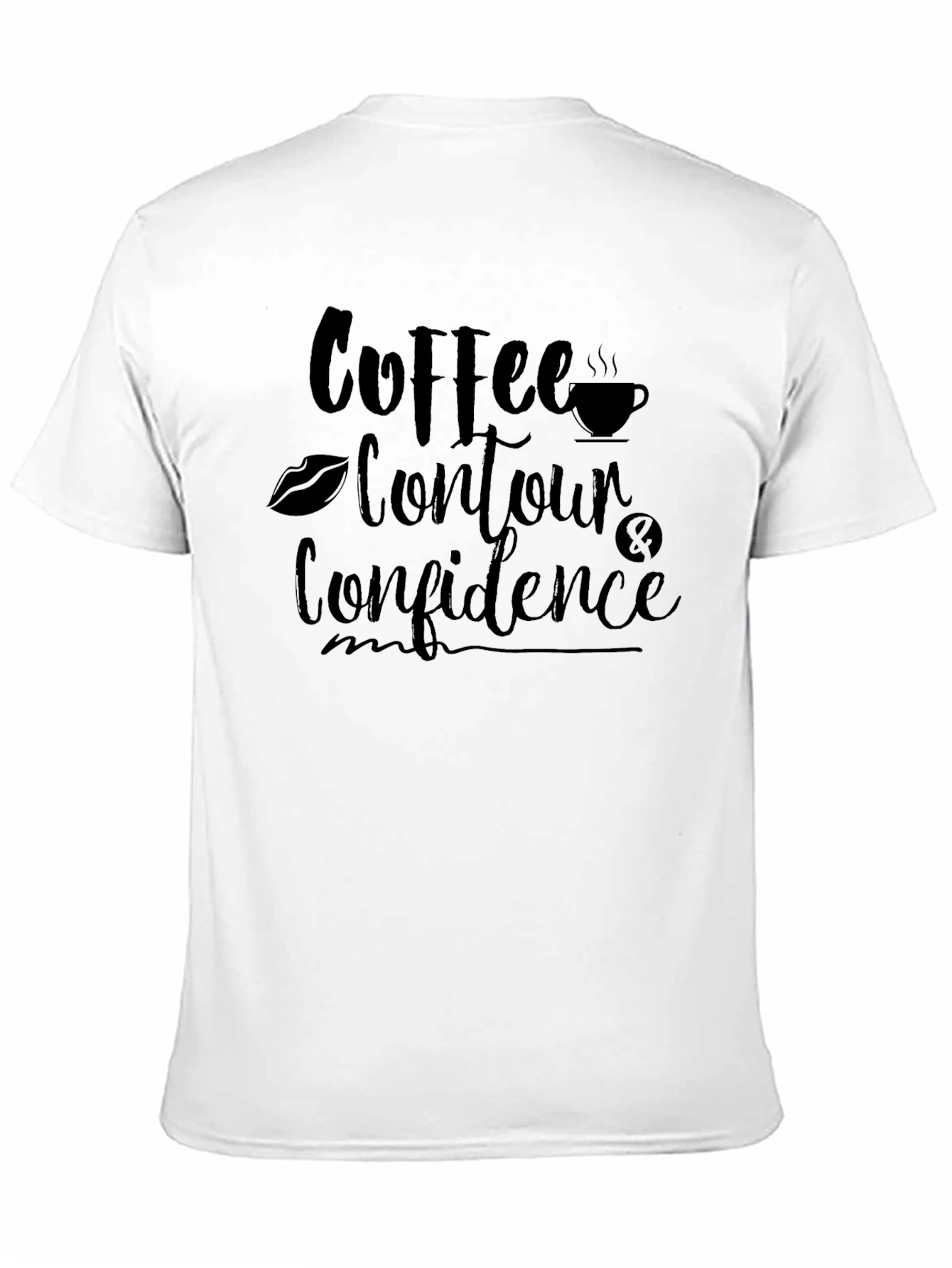 Coffee Contour Confidence Black T-Shirt