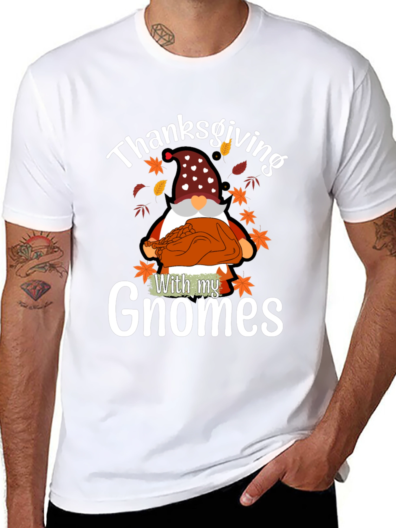 Thanksgiving Gnome T-Shirt - Holiday Novelty Tee