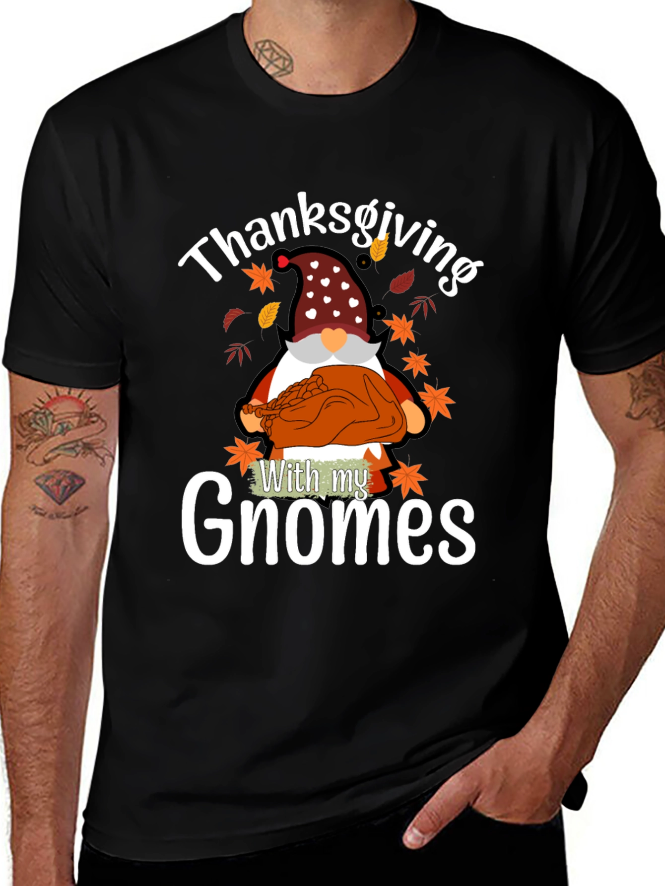 Thanksgiving Gnome T-Shirt - Holiday Novelty Tee