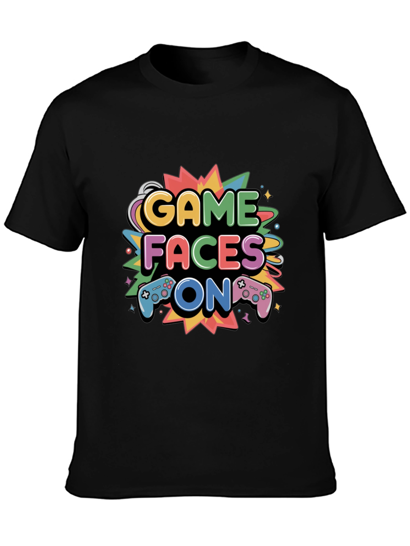 Game Faces On T-Shirt - Gamer Style