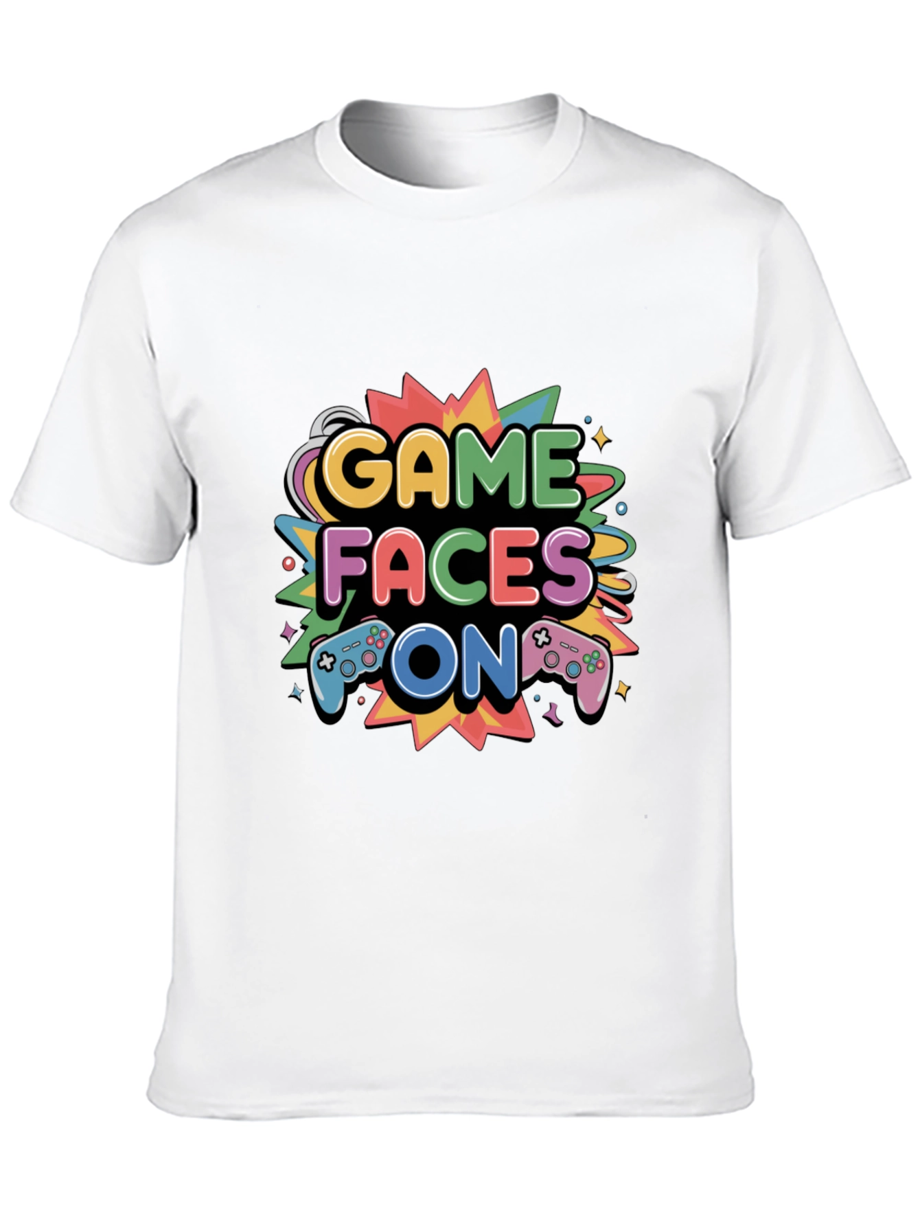 Game Faces On T-Shirt - Gamer Style