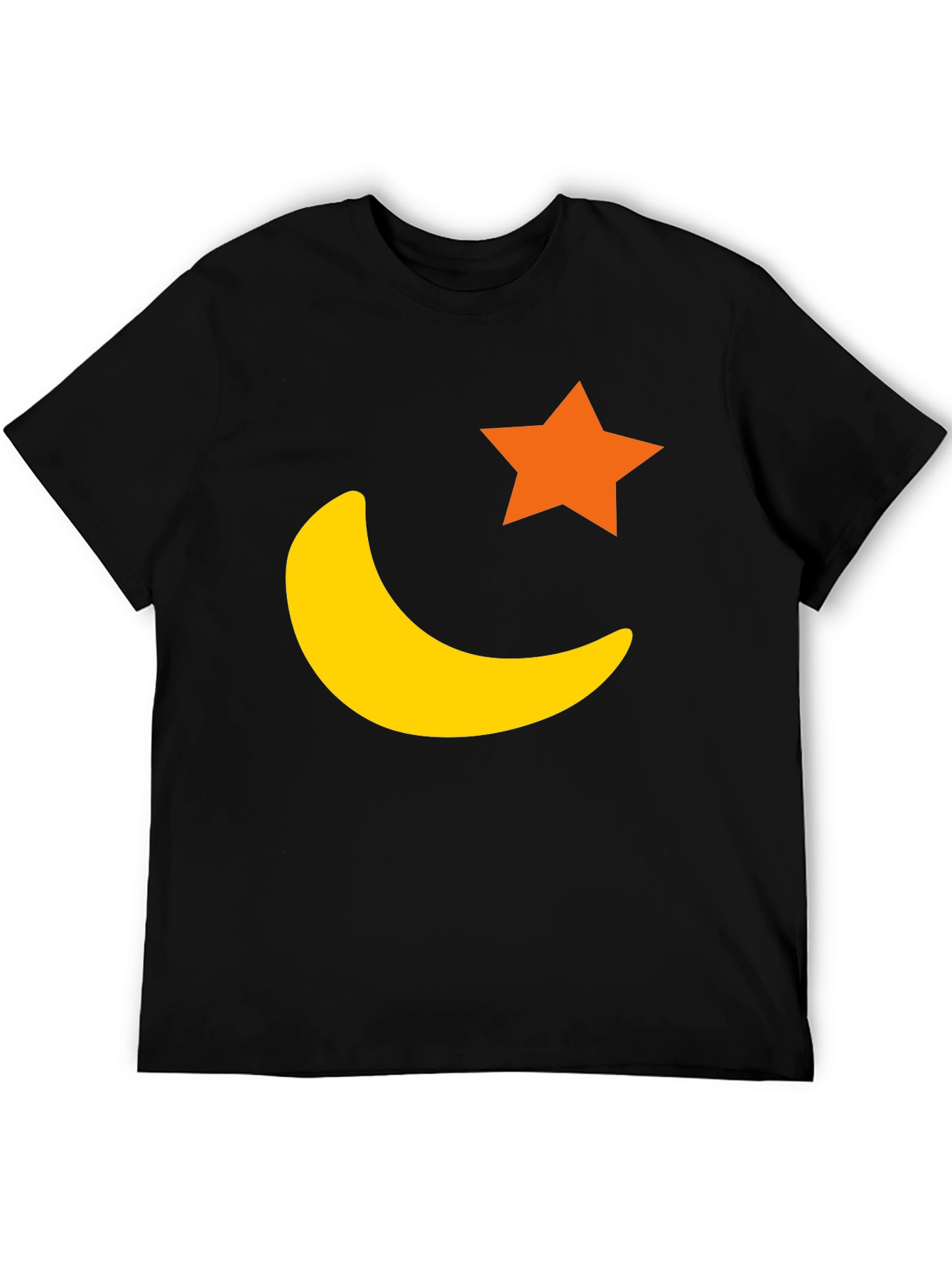 Celestial Star & Moon Black T-Shirt