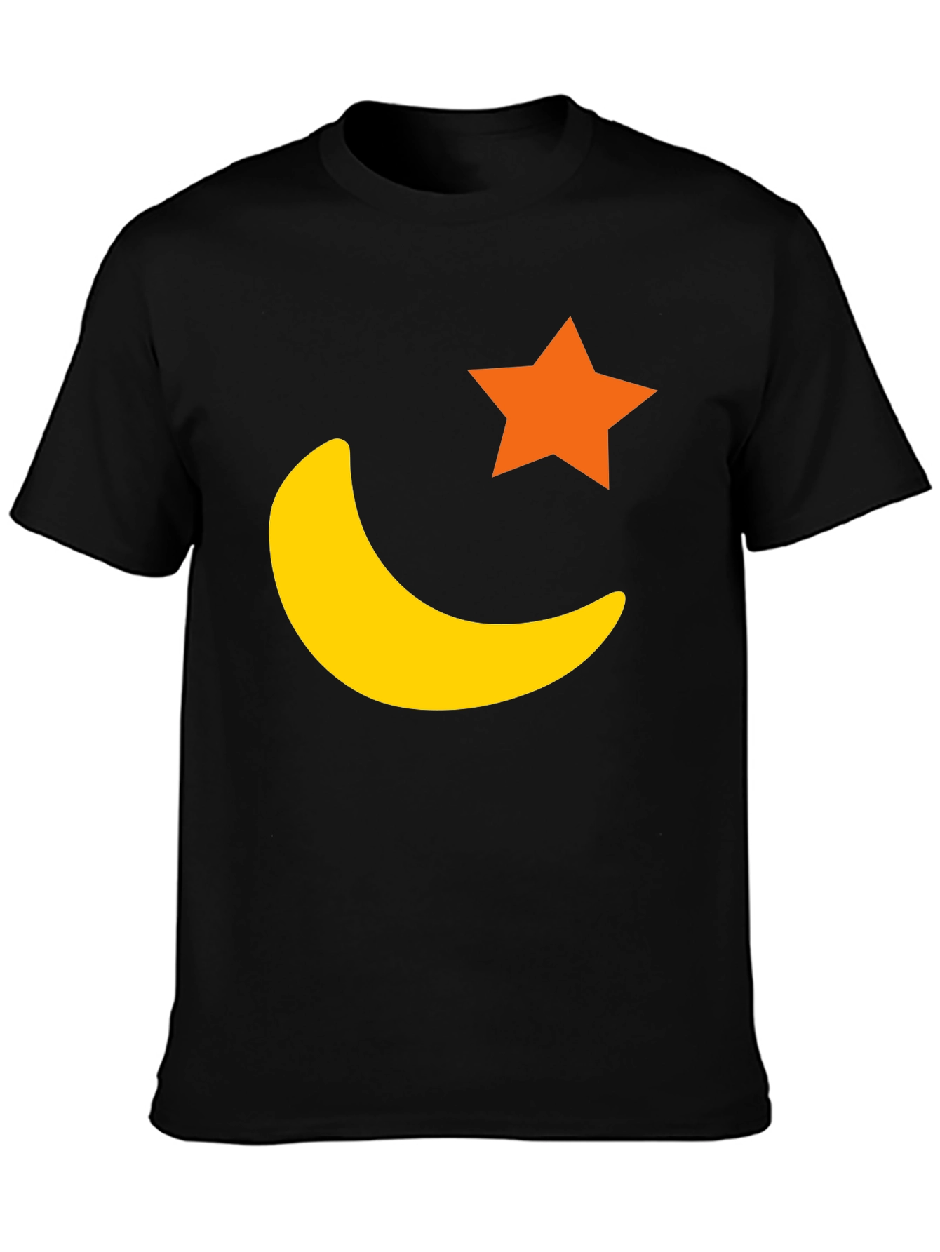 Celestial Star & Moon Black T-Shirt