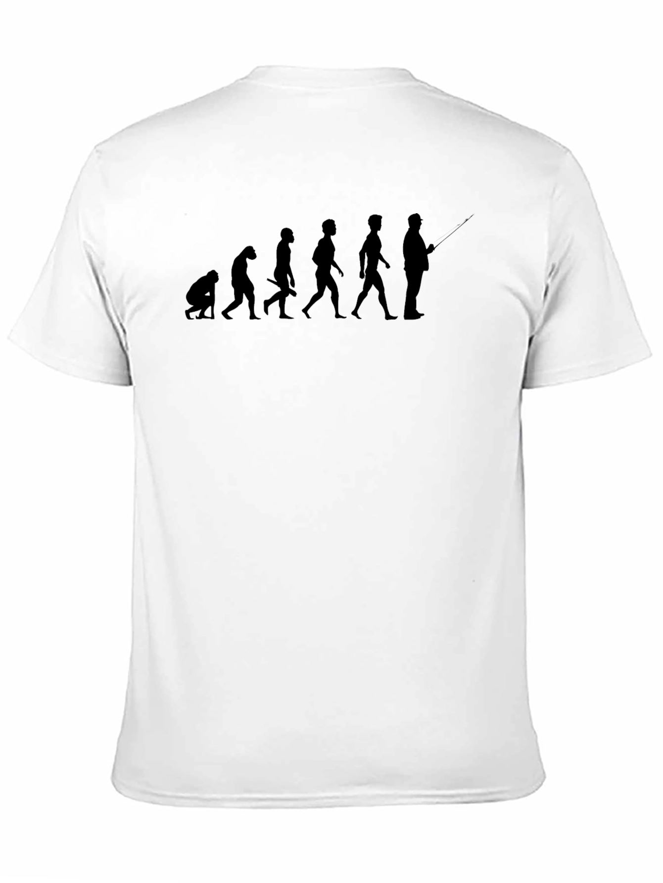 Evolution of Fishing Black T-Shirt