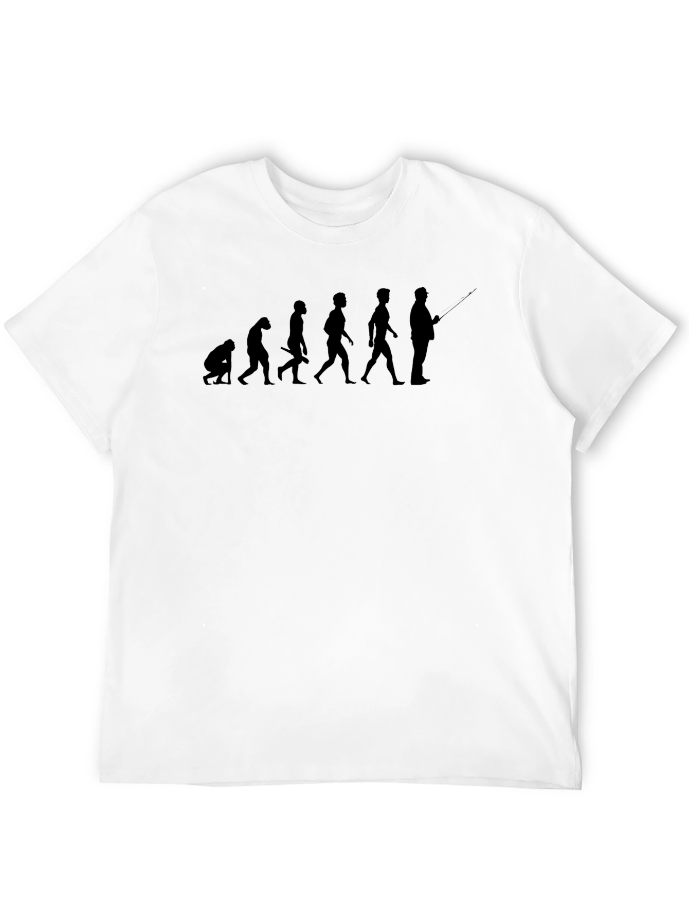 Evolution of Fishing Black T-Shirt