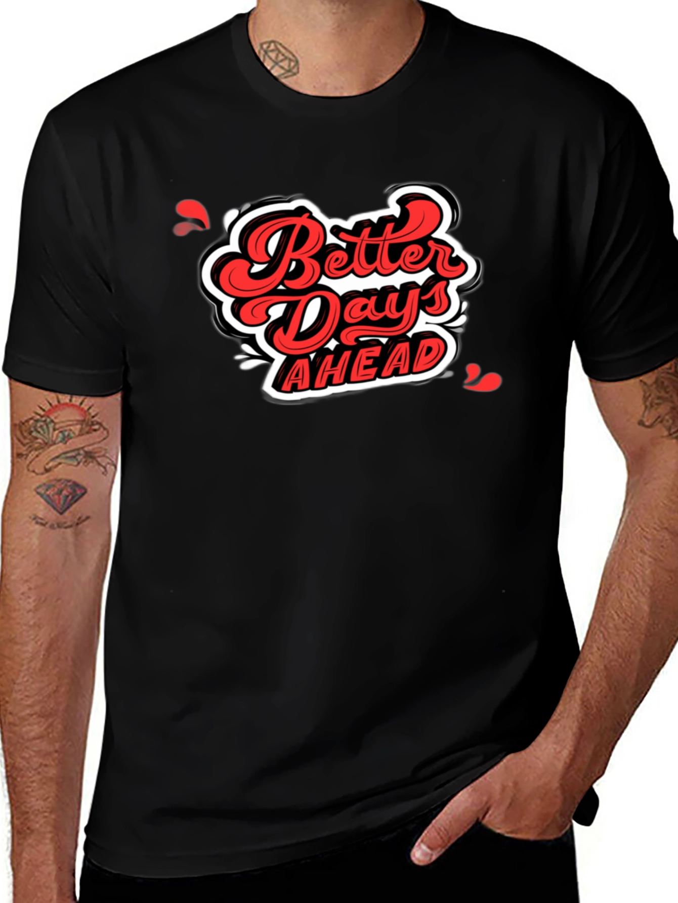 Better Days Ahead Graphic Tee - Black