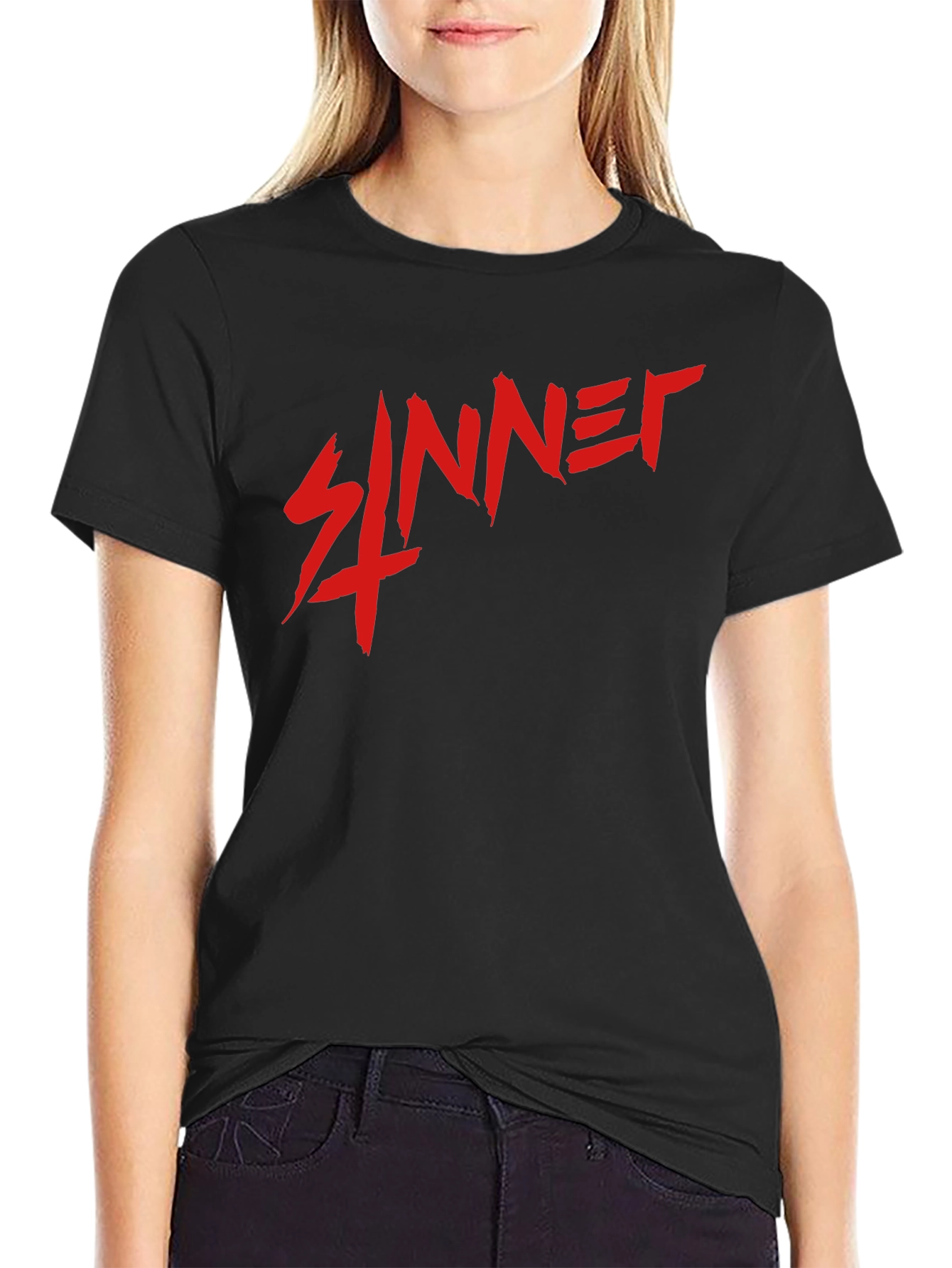 Sinner Black T-Shirt - Bold Graphic Tee