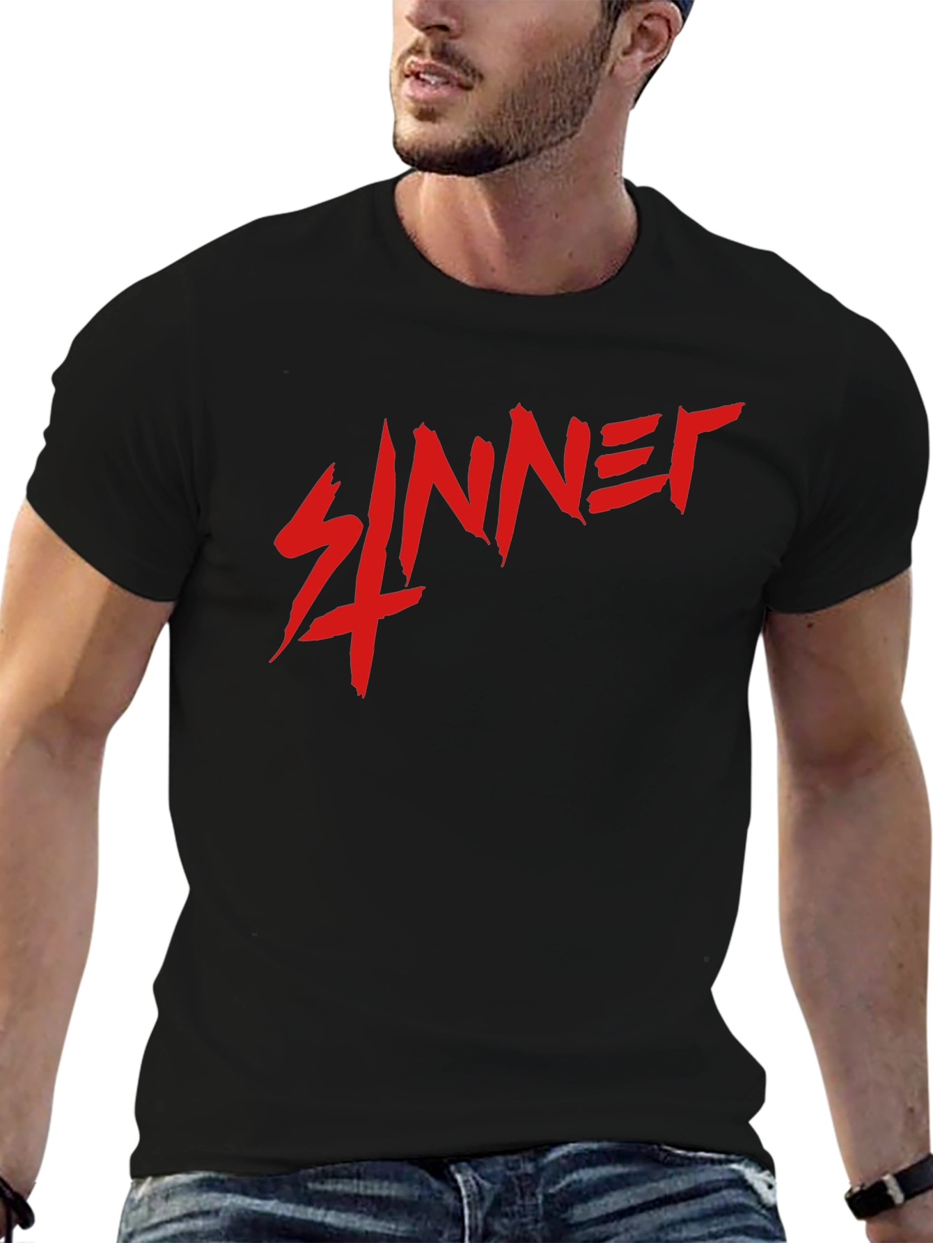Sinner Black T-Shirt - Bold Graphic Tee