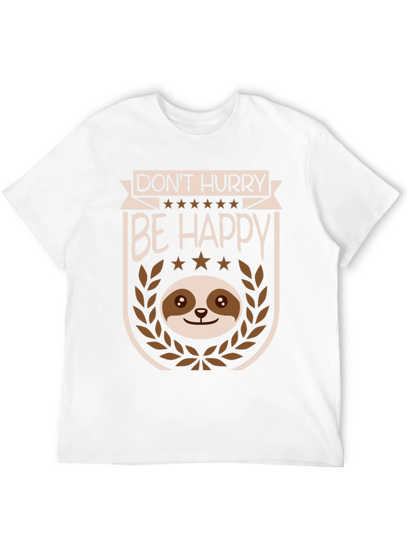 Dont Hurry Be Happy Sloth Graphic T-Shirt
