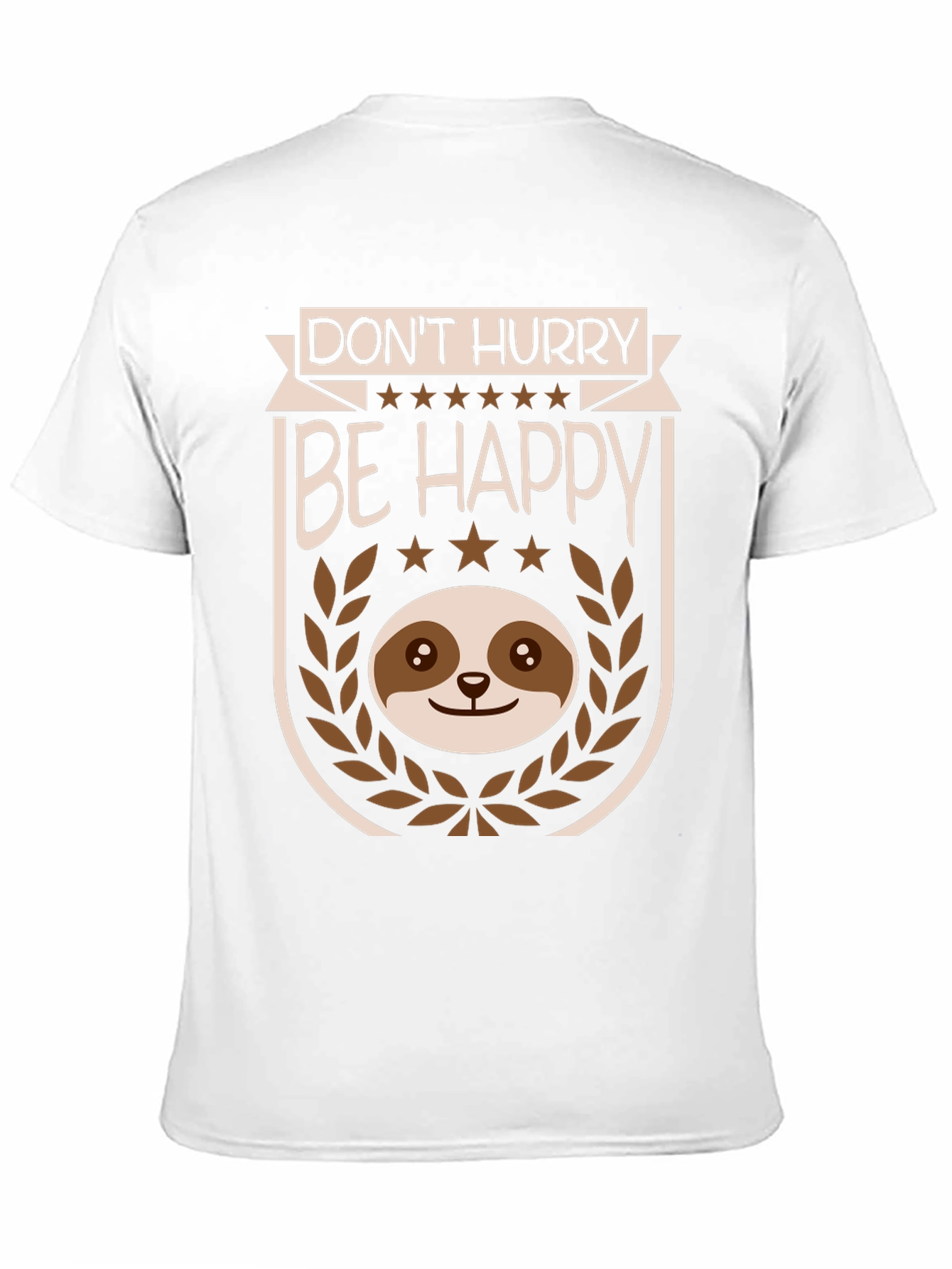 Dont Hurry Be Happy Sloth Graphic T-Shirt