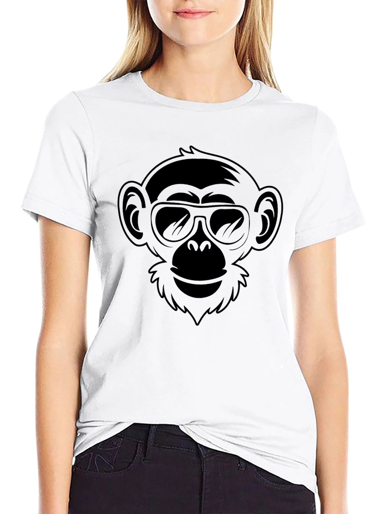 Cool Monkey Graphic Tee - Black T-Shirt