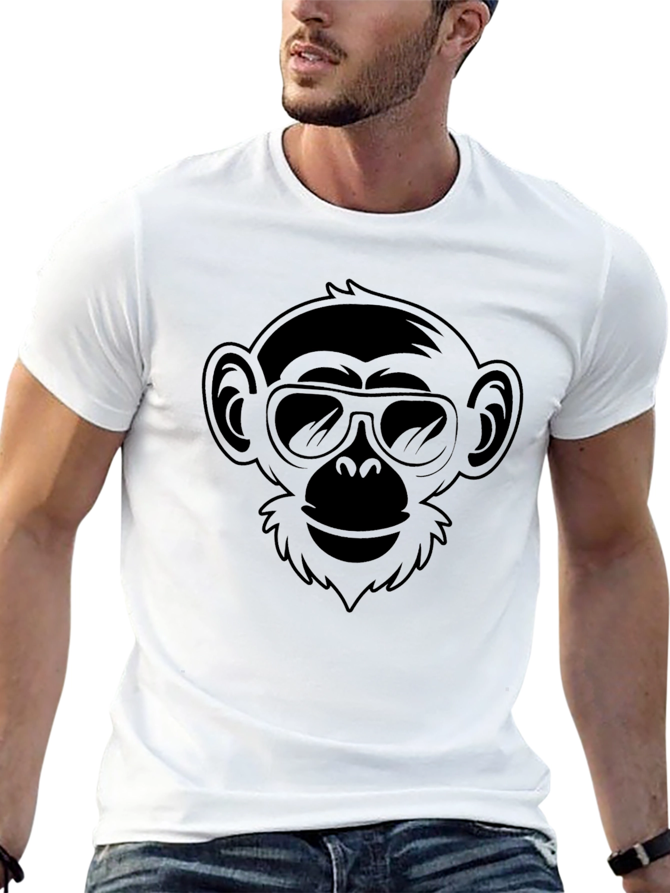 Cool Monkey Graphic Tee - Black T-Shirt