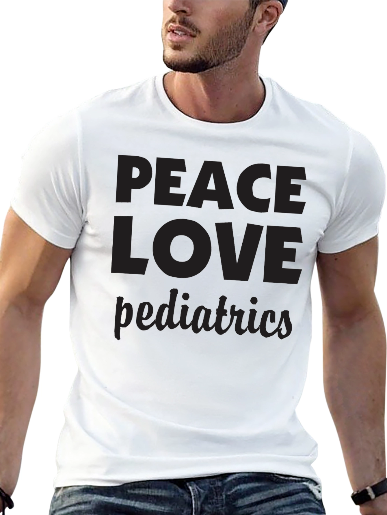 Peace Love Pediatrics Black T-Shirt
