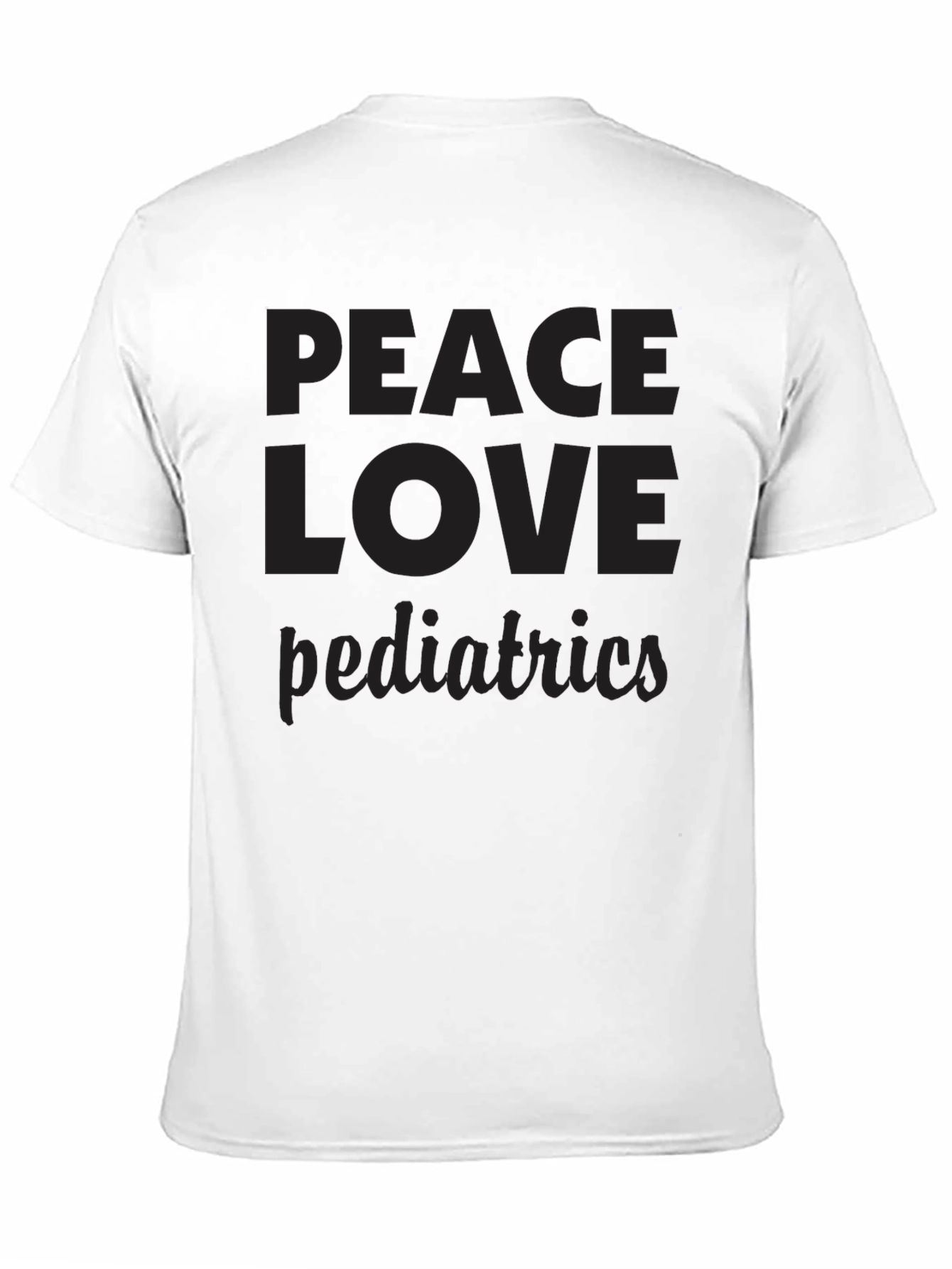 Peace Love Pediatrics Black T-Shirt