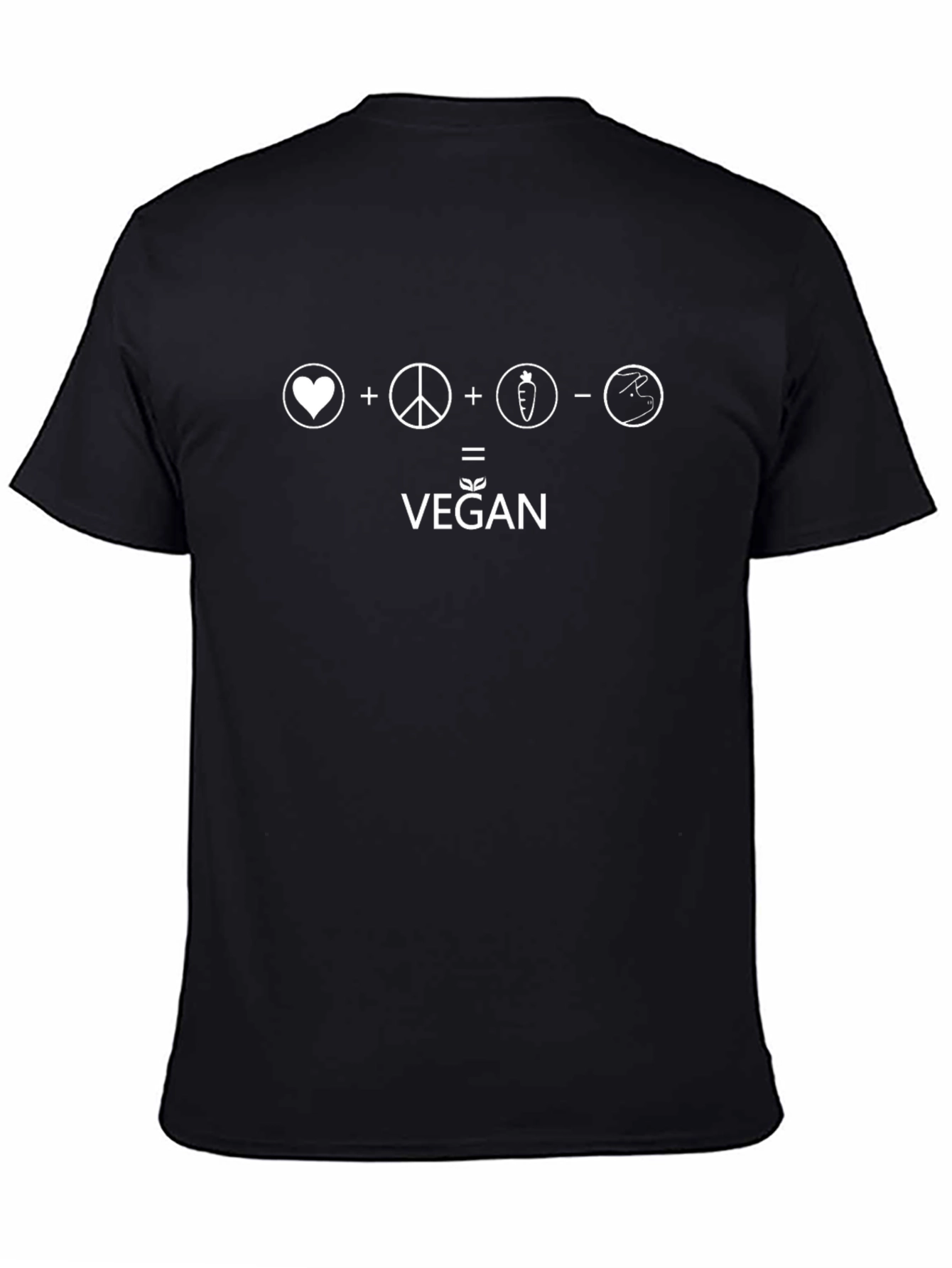 Vegan Equation Graphic Tee - Soft Cotton Black T-Shirt
