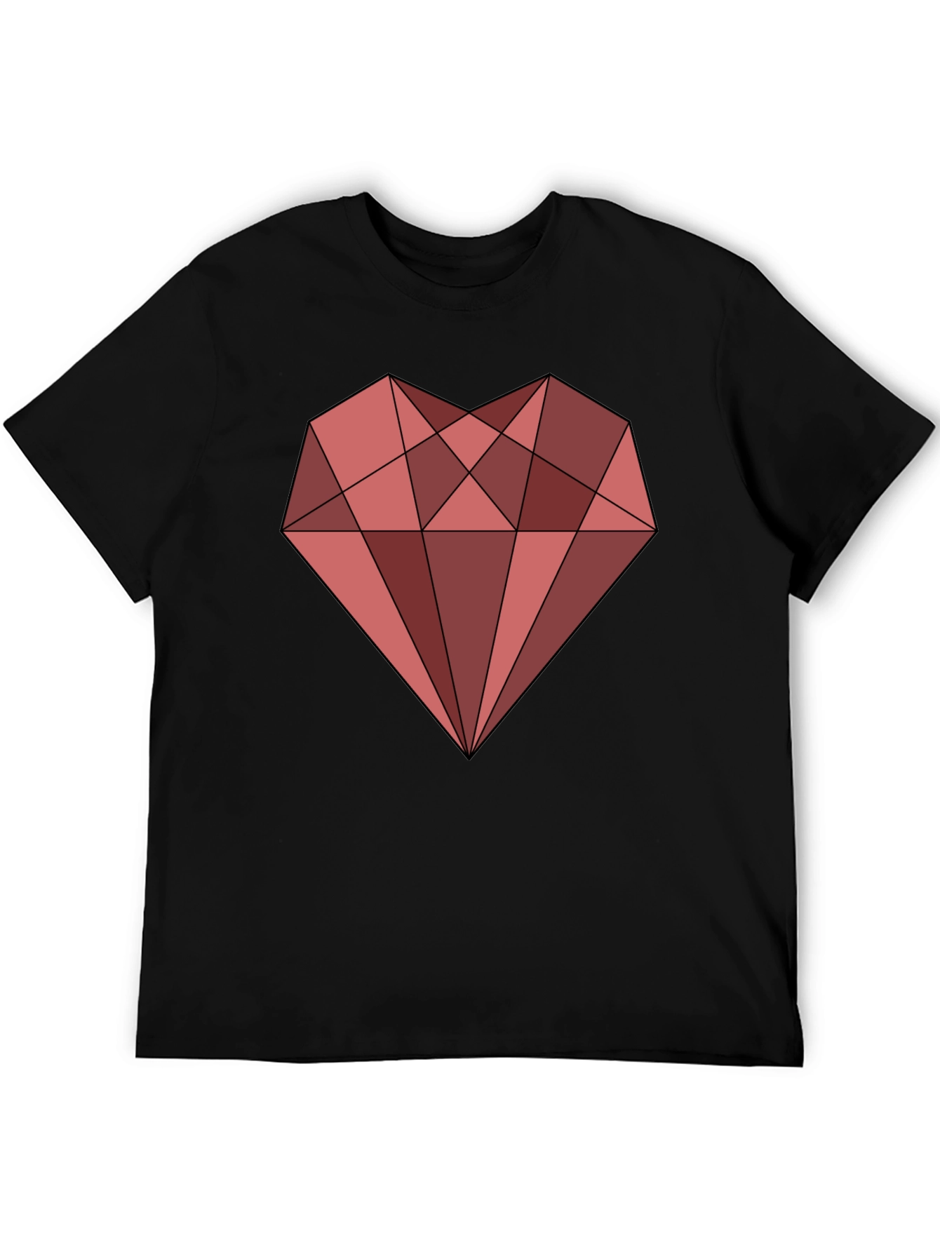 Geometric Heart Graphic Tee - Trendy Streetwear