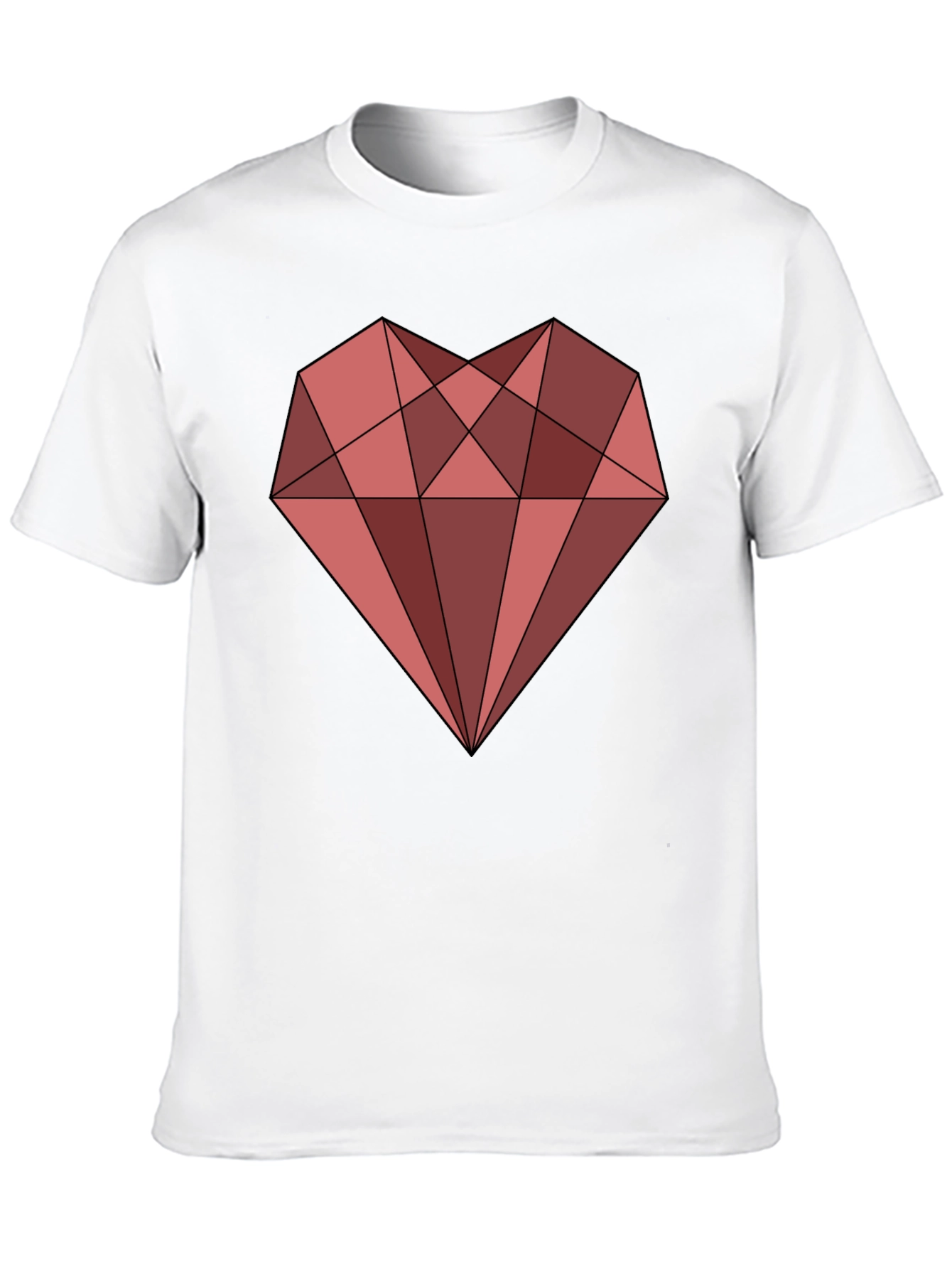 Geometric Heart Graphic Tee - Trendy Streetwear