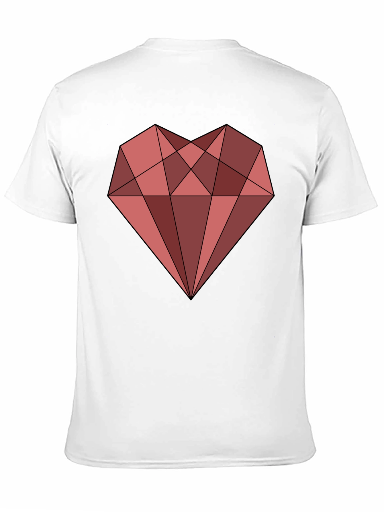 Geometric Heart Graphic Tee - Trendy Streetwear