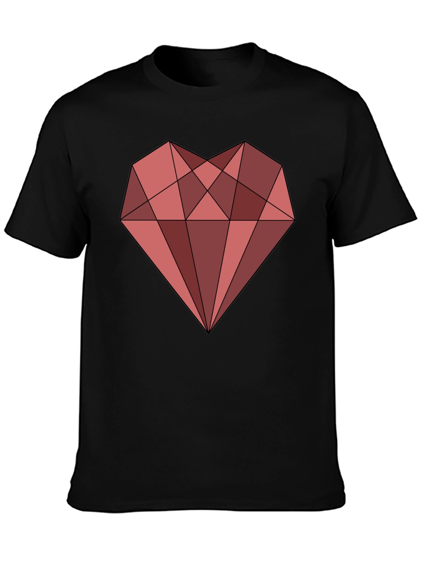 Geometric Heart Graphic Tee - Trendy Streetwear