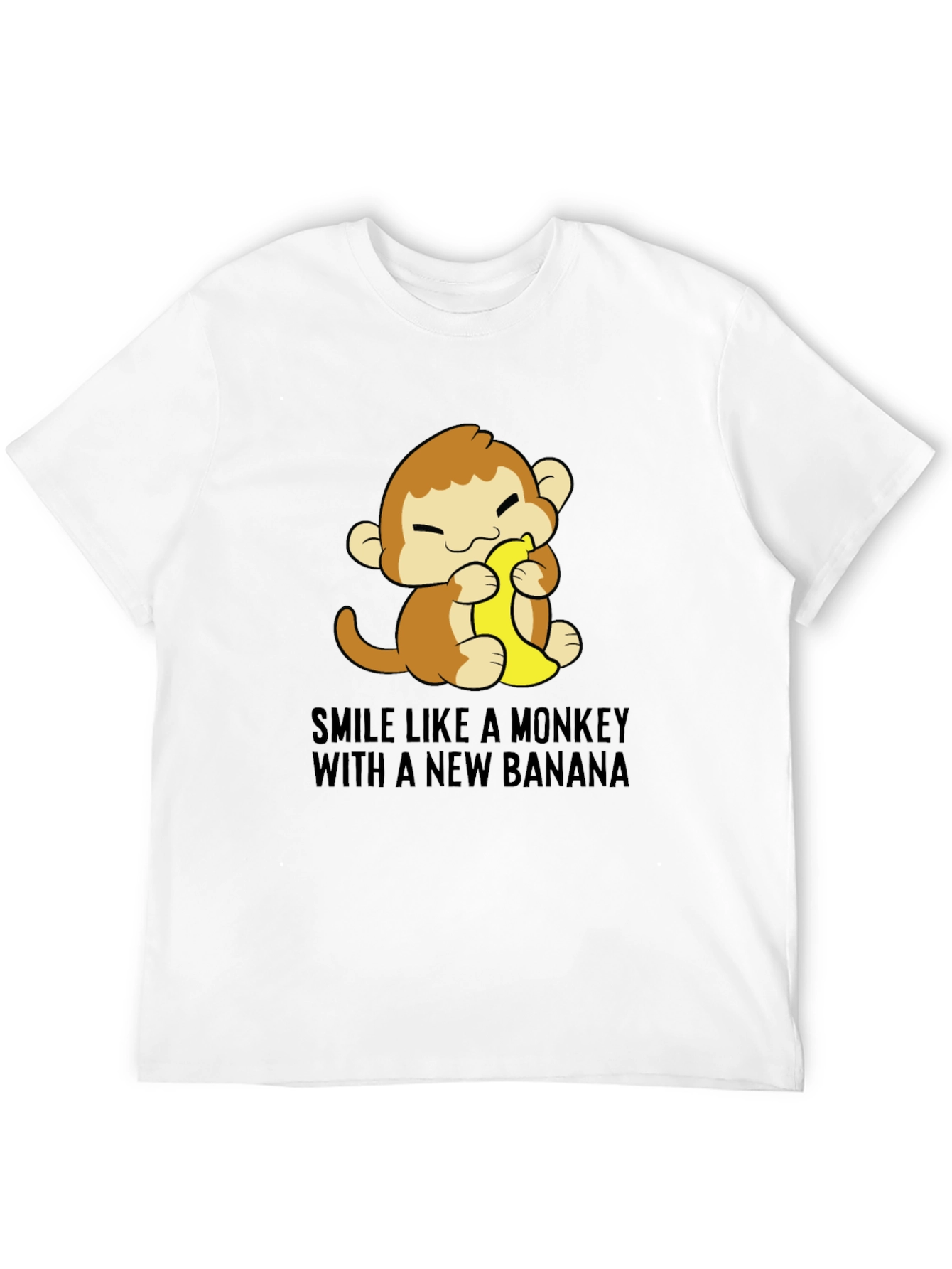 Monkey Banana Graphic T-Shirt - Unisex Crew Neck