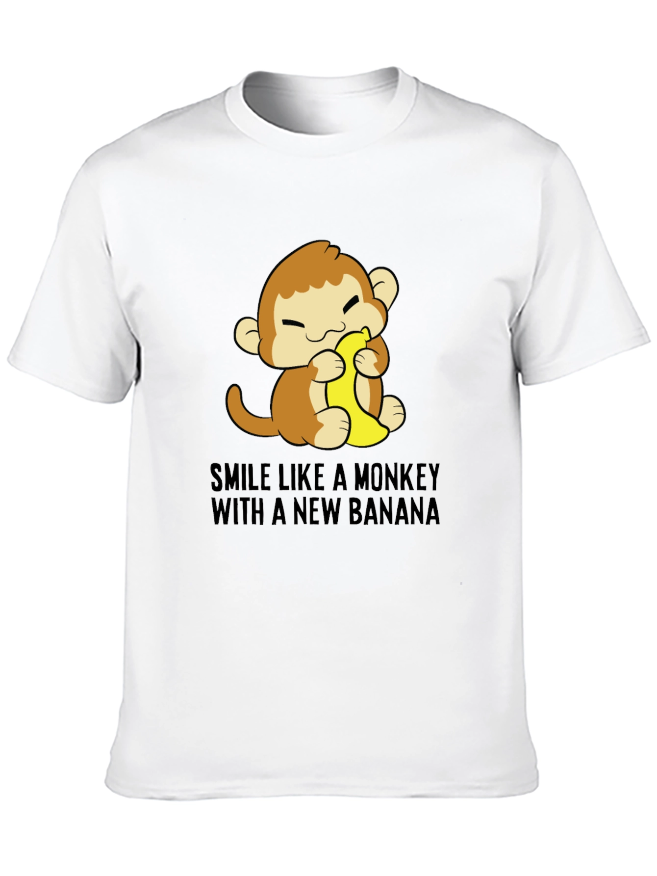 Monkey Banana Graphic T-Shirt - Unisex Crew Neck