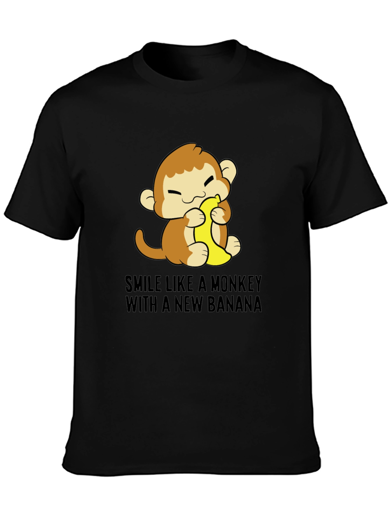 Monkey Banana Graphic T-Shirt - Unisex Crew Neck