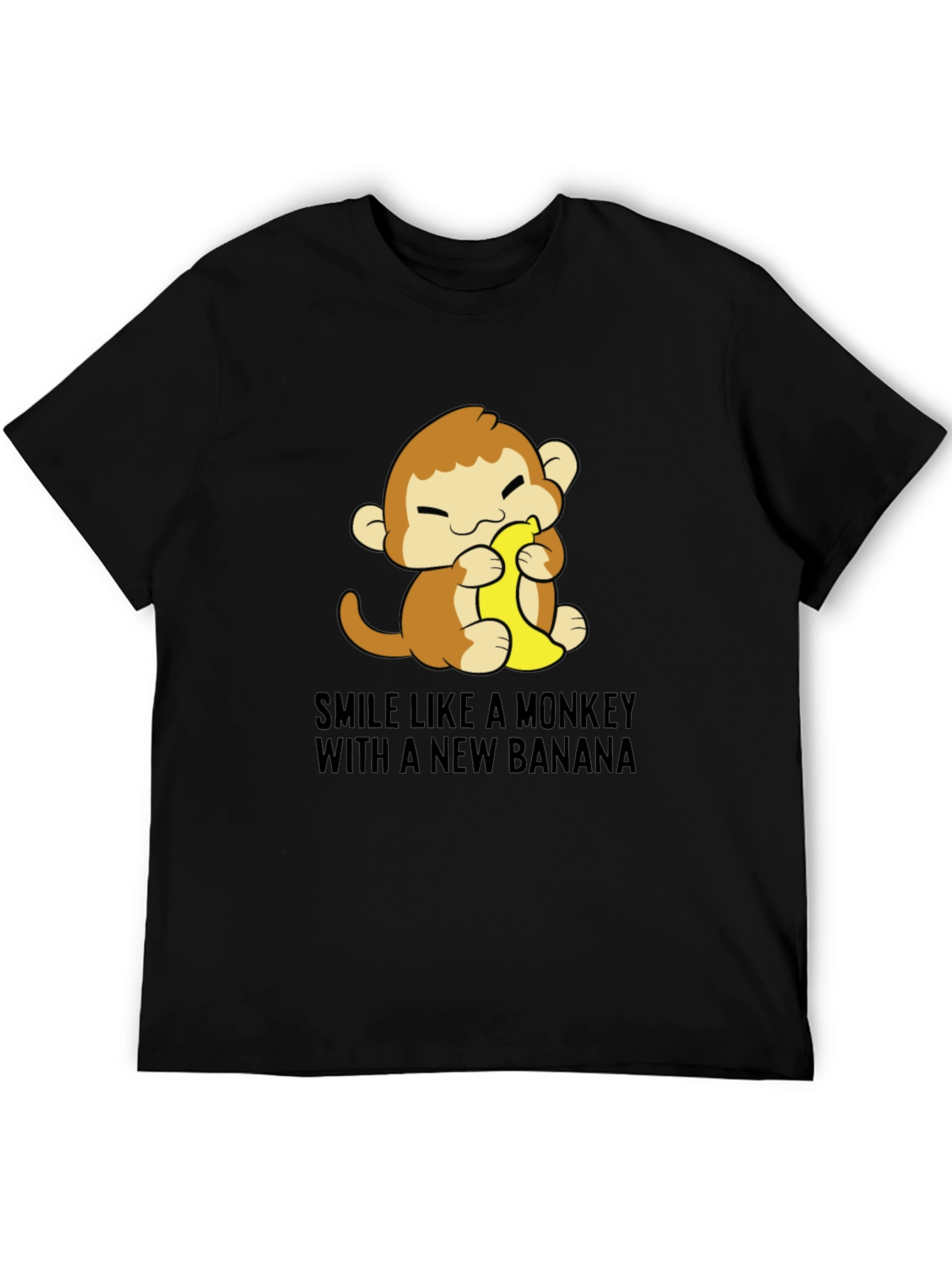 Monkey Banana Graphic T-Shirt - Unisex Crew Neck