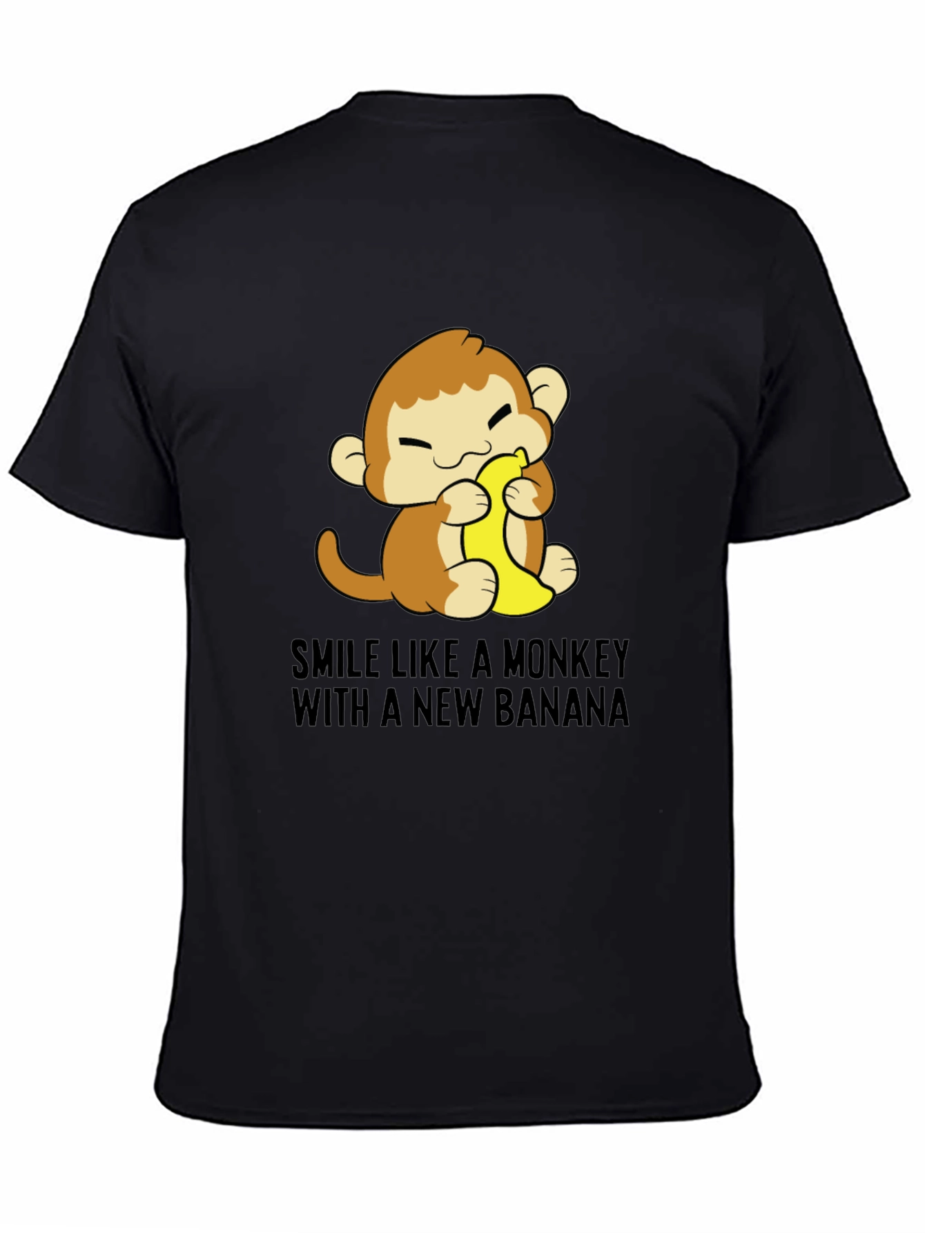 Monkey Banana Graphic T-Shirt - Unisex Crew Neck