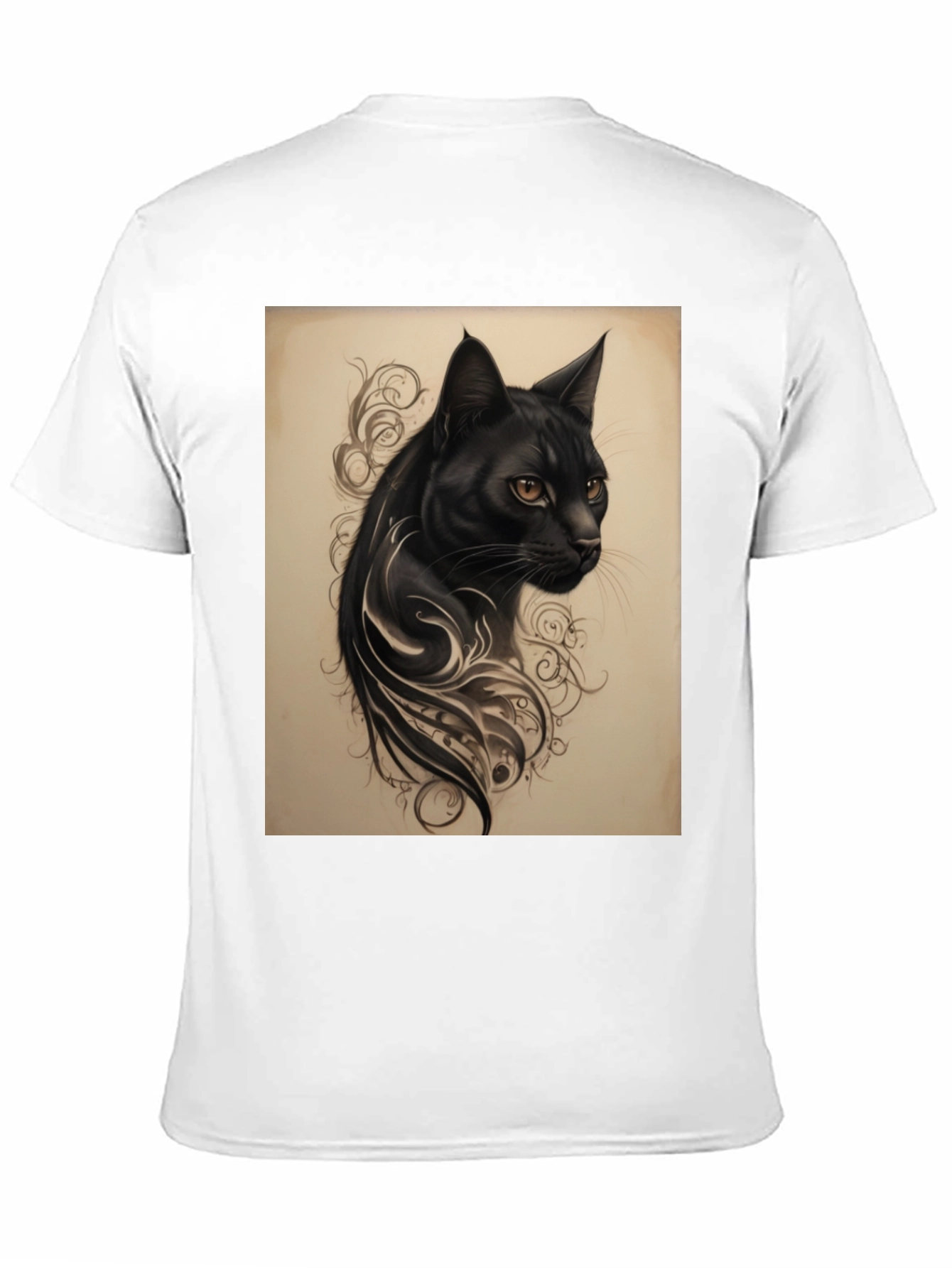 Black Cat Tattoo Graphic Tee - Mens