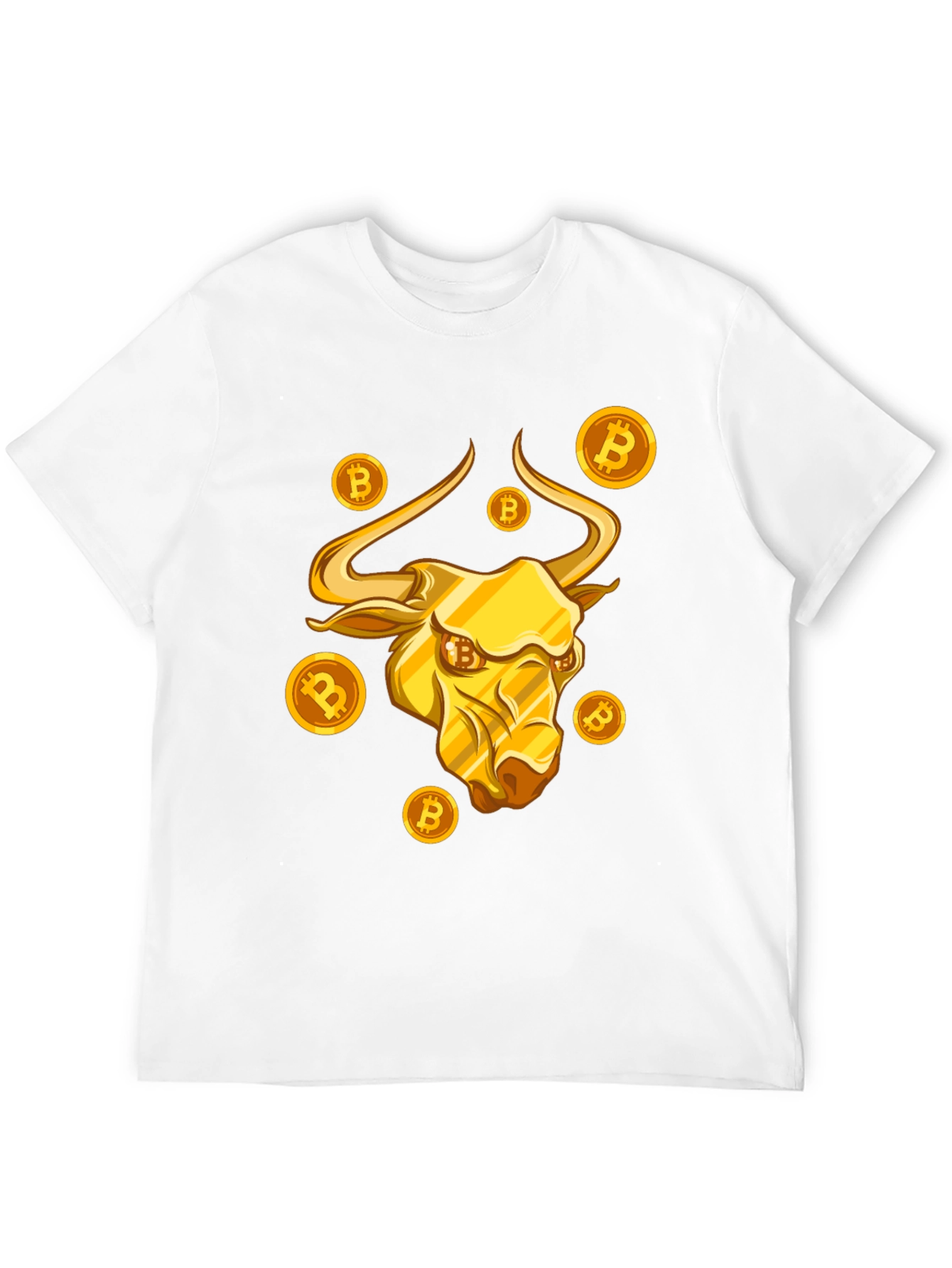 Bitcoin Bull T-Shirt - Crypto Golden Bull Design