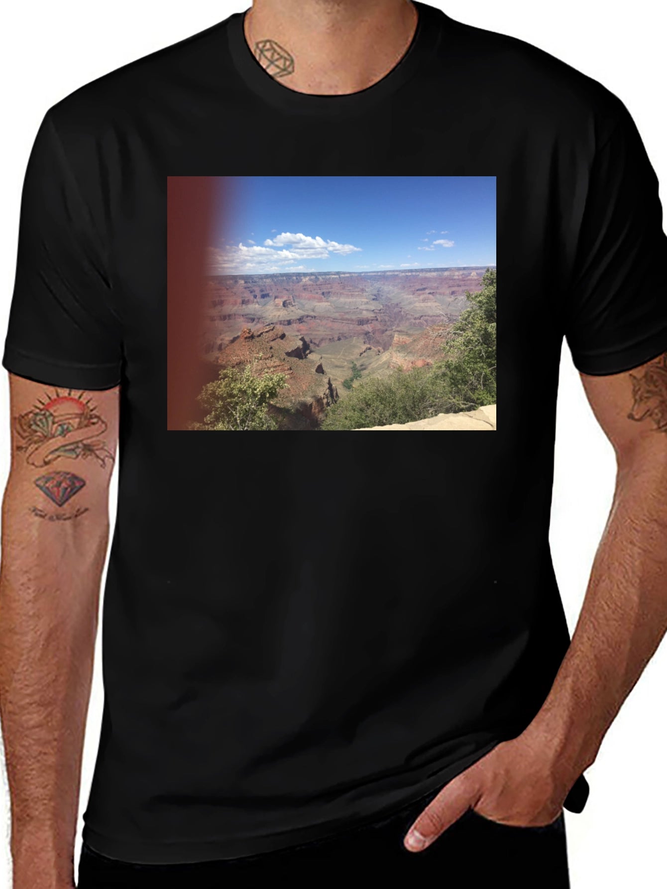 Grand Canyon Graphic Print Black T-Shirt