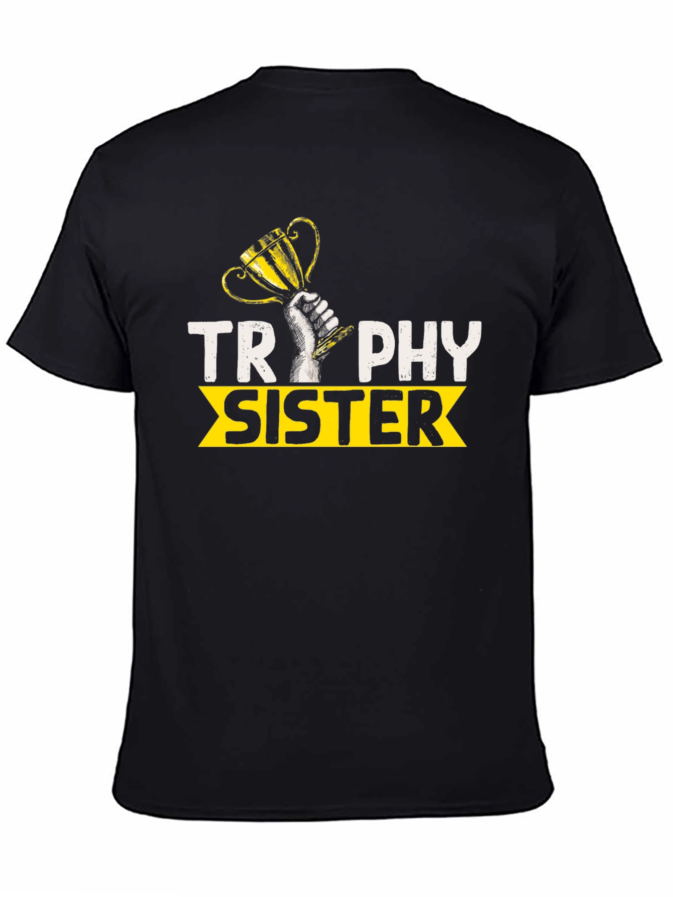 Trophy Sister Graphic Tee - Black Crew Neck