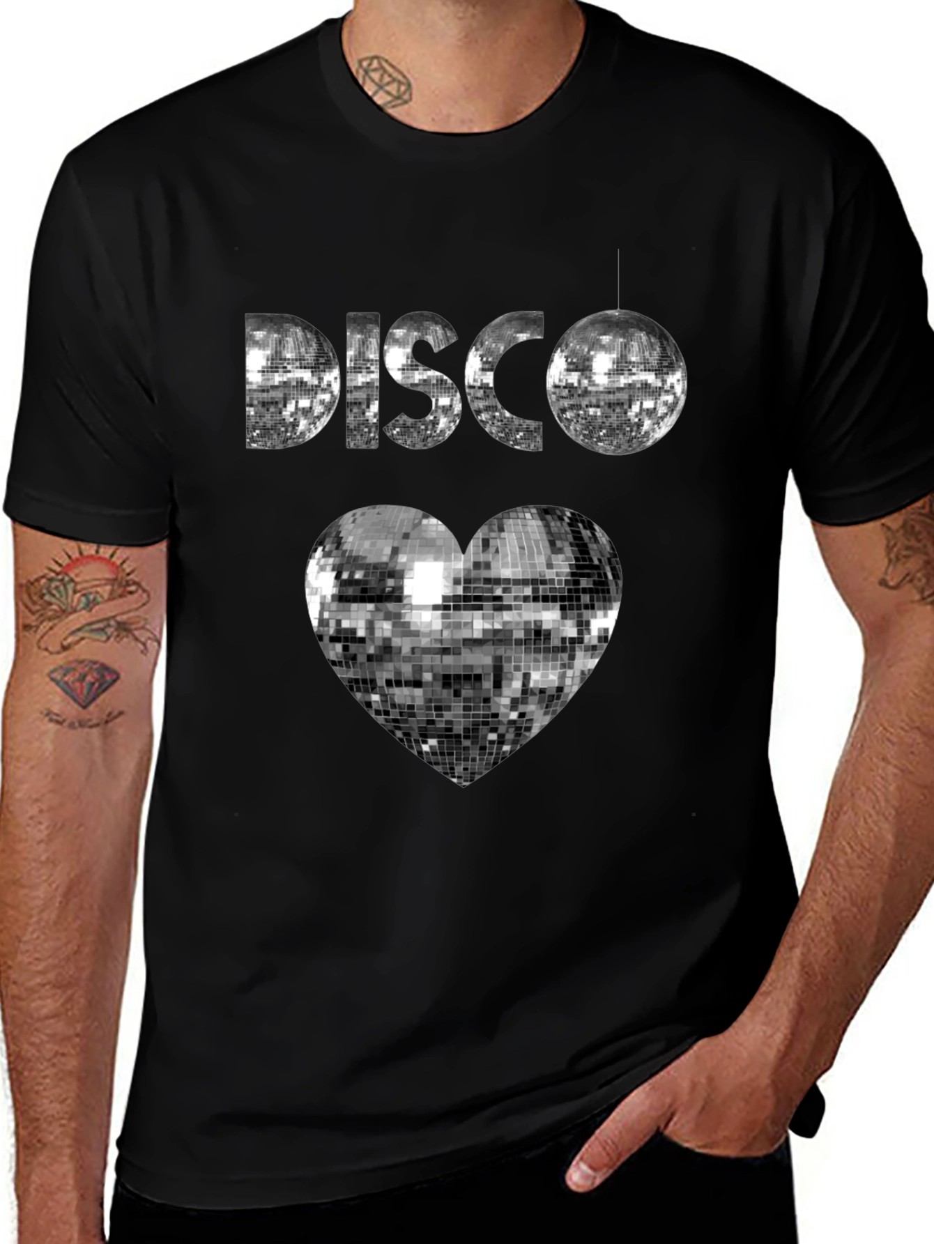 Disco Heart T-Shirt - Retro Dance Party Tee