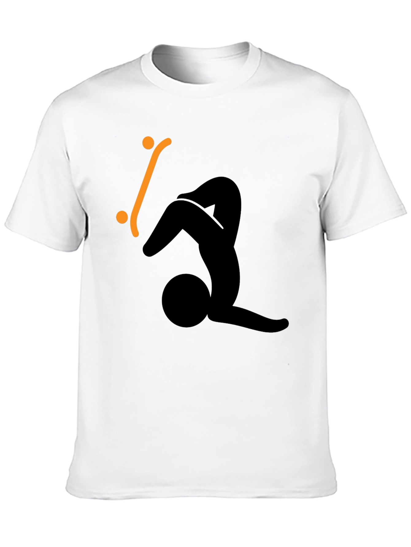 Skateboard Silhouette Graphic Tee - Black