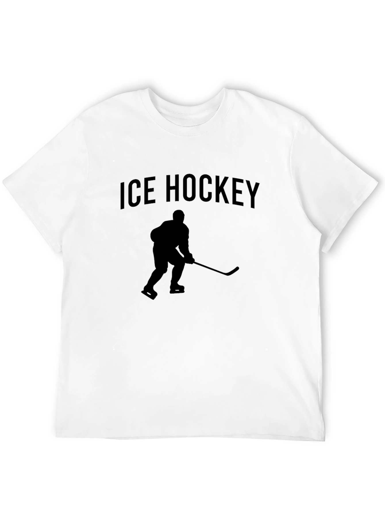 Ice Hockey Graphic T-Shirt - Black