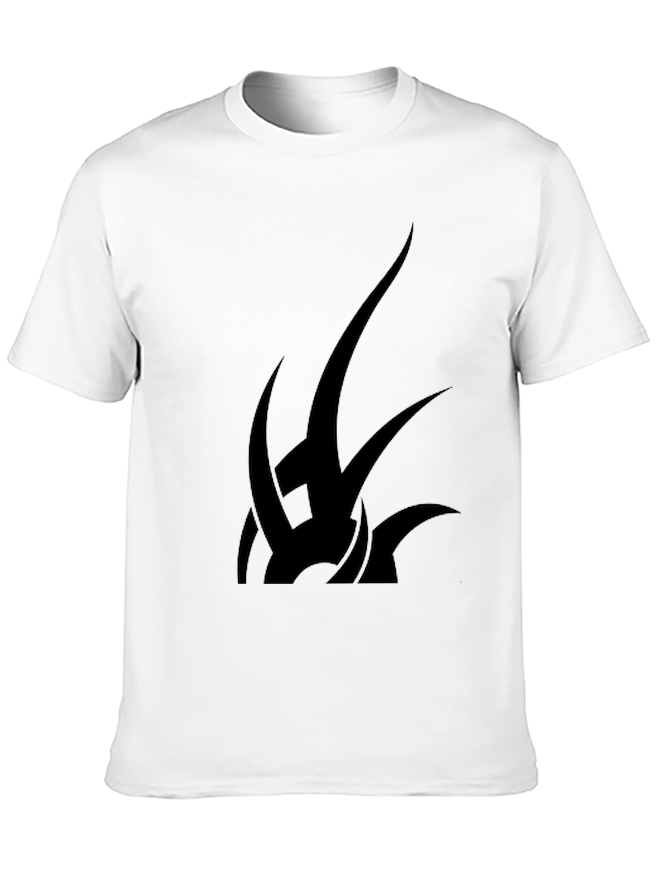 Black T-Shirt with Abstract Tribal Design