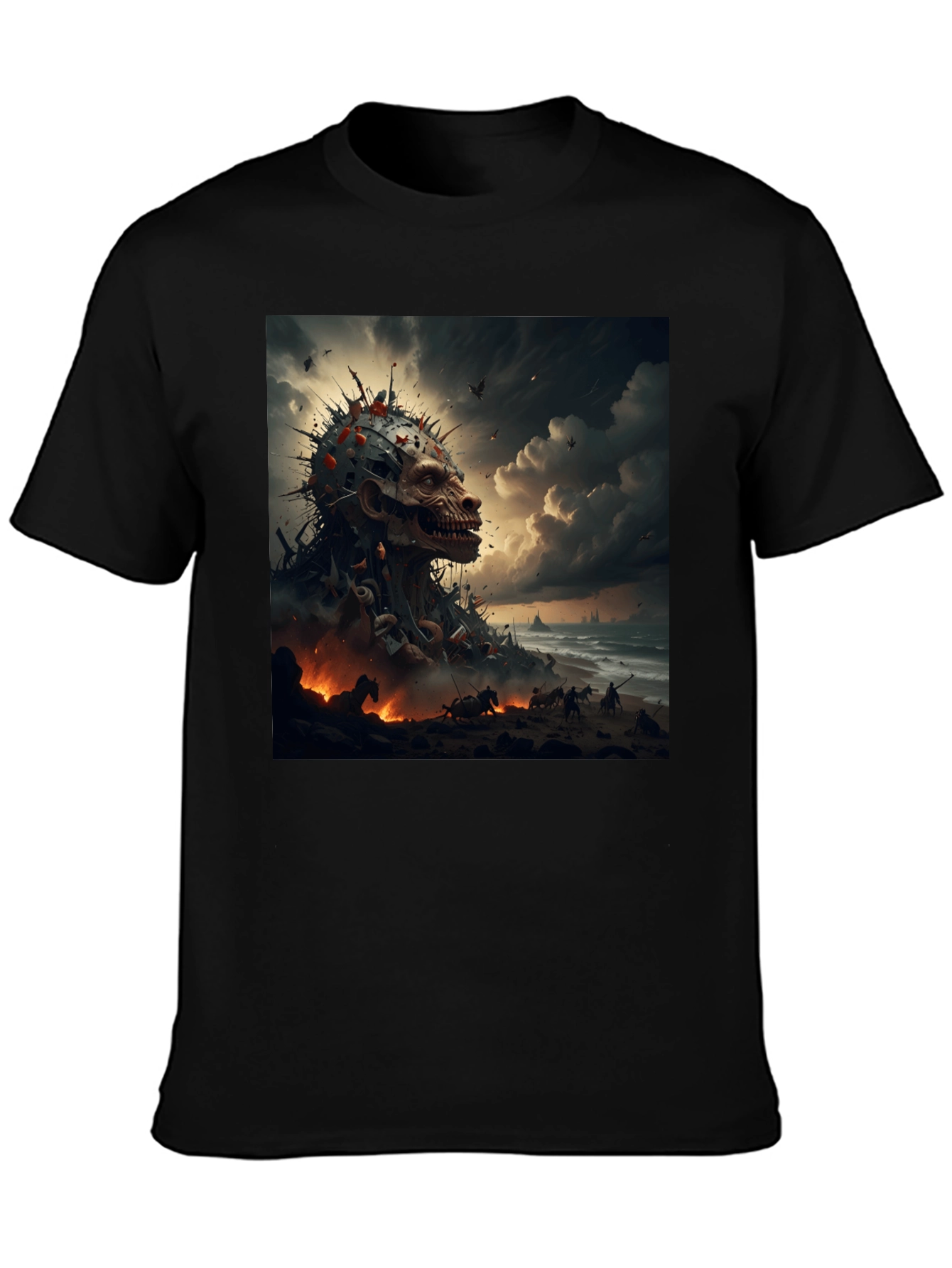 Apocalyptic Skull T-Shirt - Edgy Graphic Tee