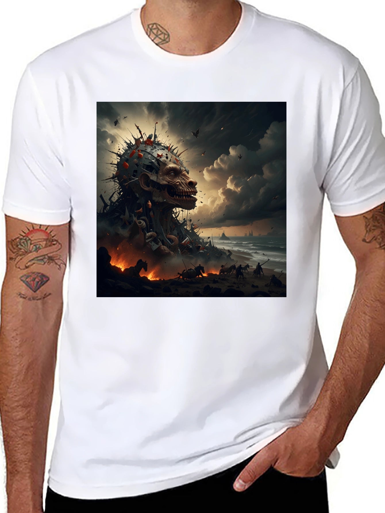 Apocalyptic Skull T-Shirt - Edgy Graphic Tee