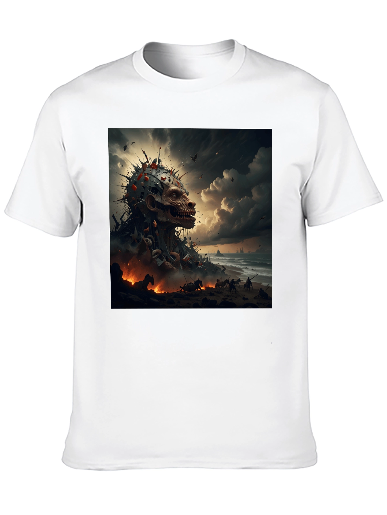 Apocalyptic Skull T-Shirt - Edgy Graphic Tee